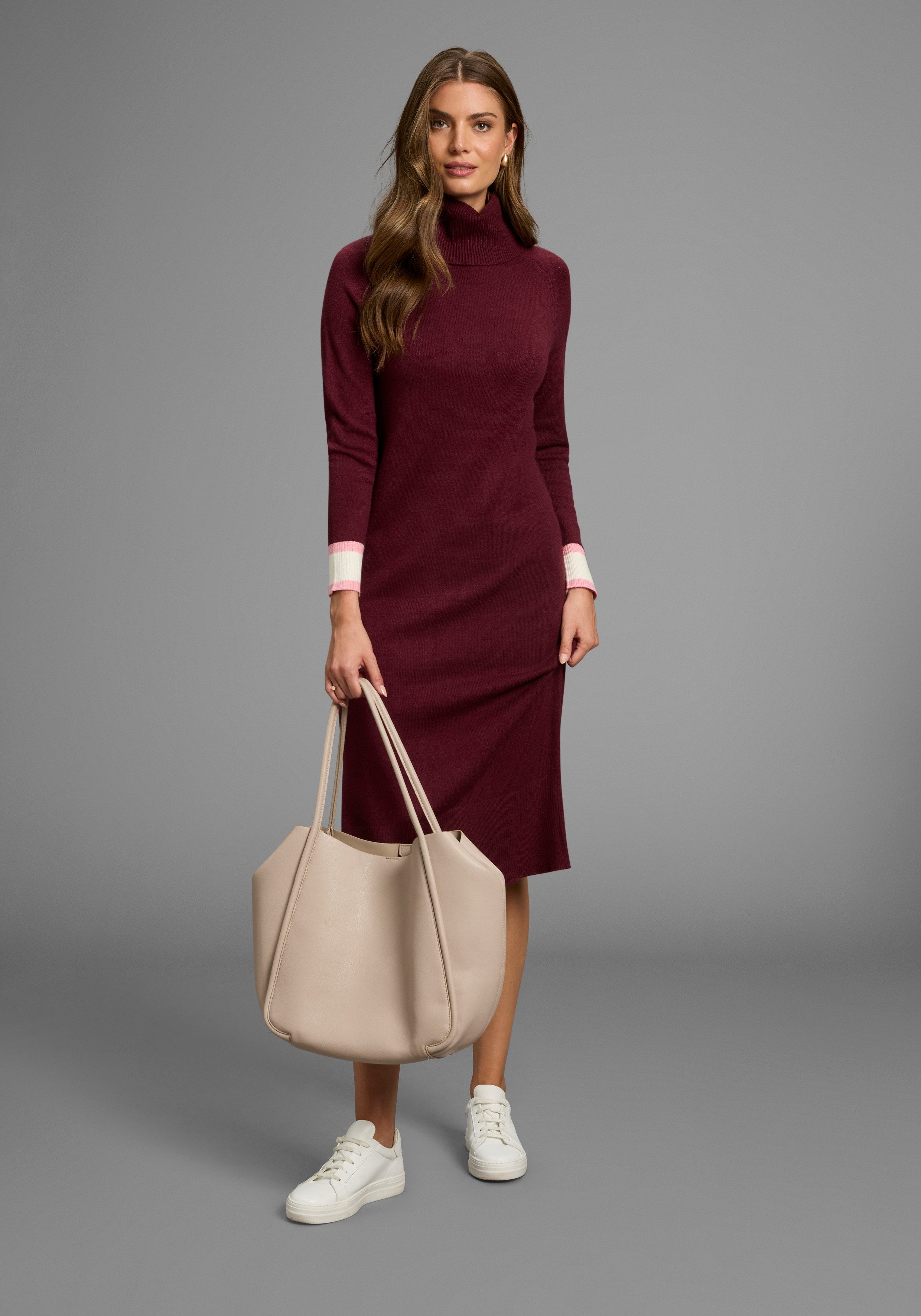 HECHTER PARIS Strickkleid mit Kontraststreifen günstig online kaufen