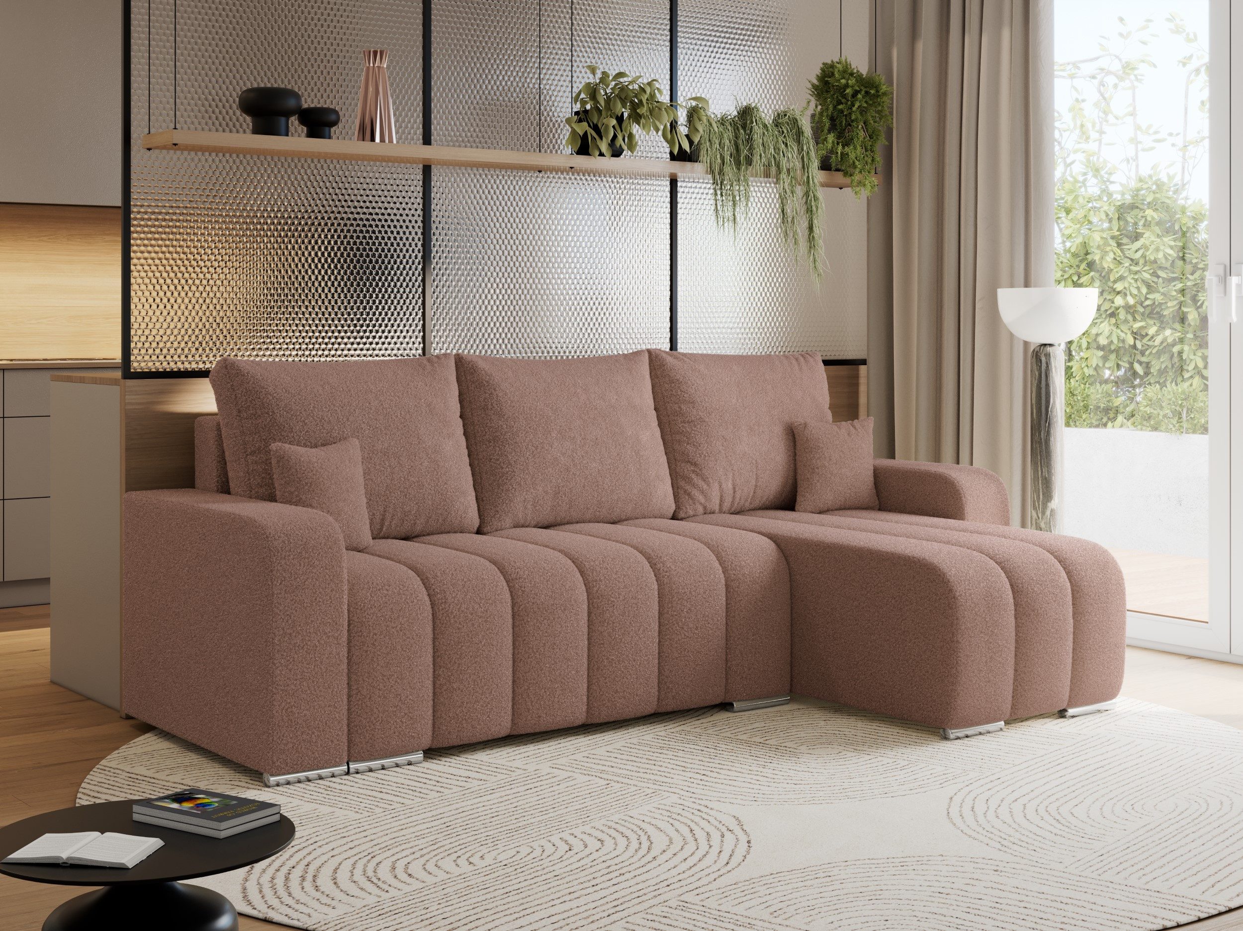 MKS MÖBEL Ecksofa KIRASSO L, Set, Schlafcouch, Bonellfedern, lose Kissen, E günstig online kaufen