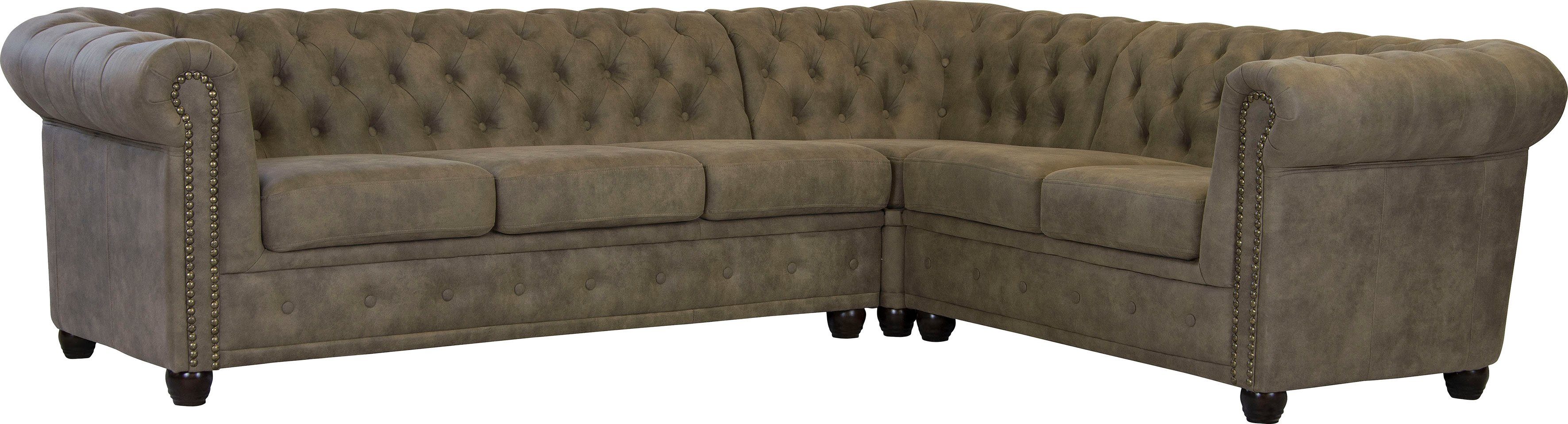 Home affaire Chesterfield-Sofa Rysum L-Form, Chesterfield-Optik, günstig online kaufen