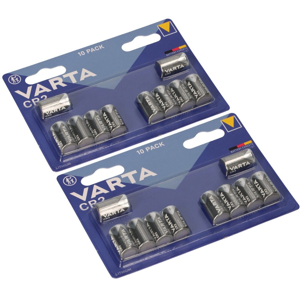 VARTA 20x CR2 3V Photo Blister Varta Batterie Lithium Fotobatterie