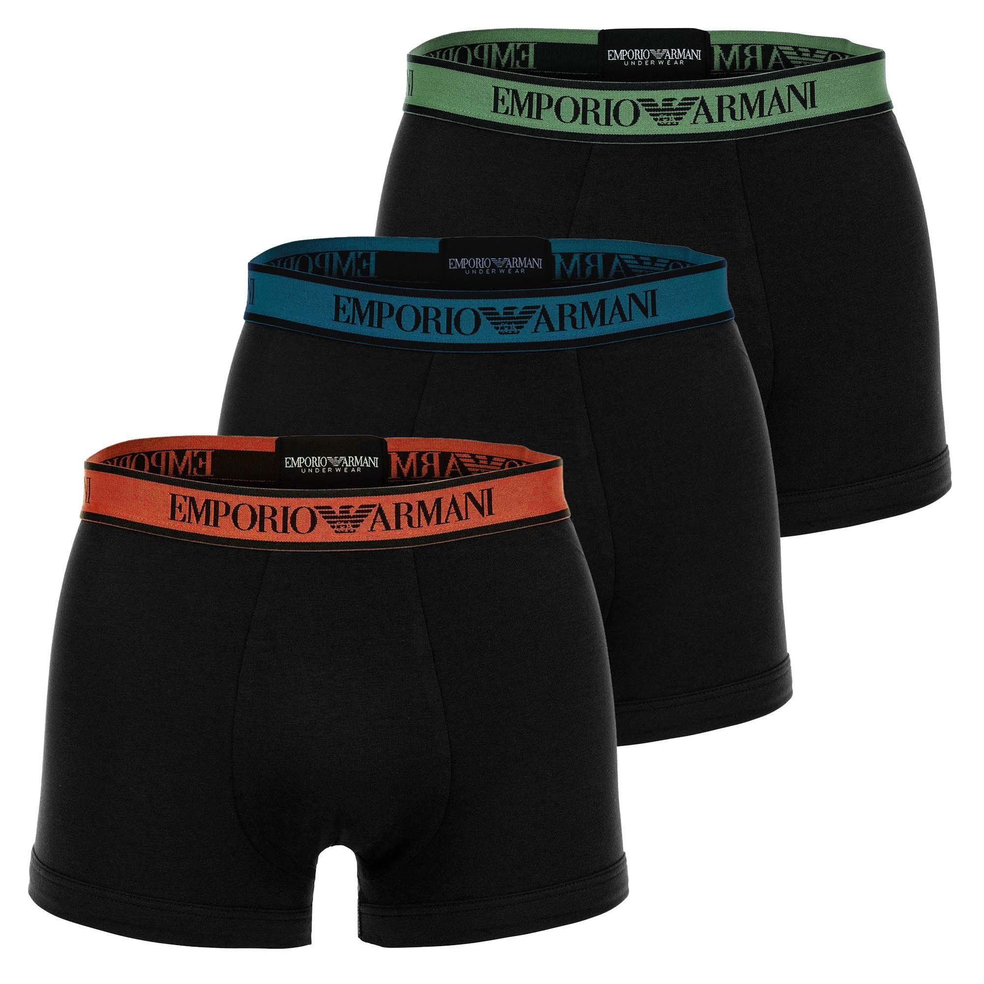 Emporio Armani Boxer Herren Boxershort 3er Pack Baumwolle CORE LOGOBAND (Packung, 3er Pack)