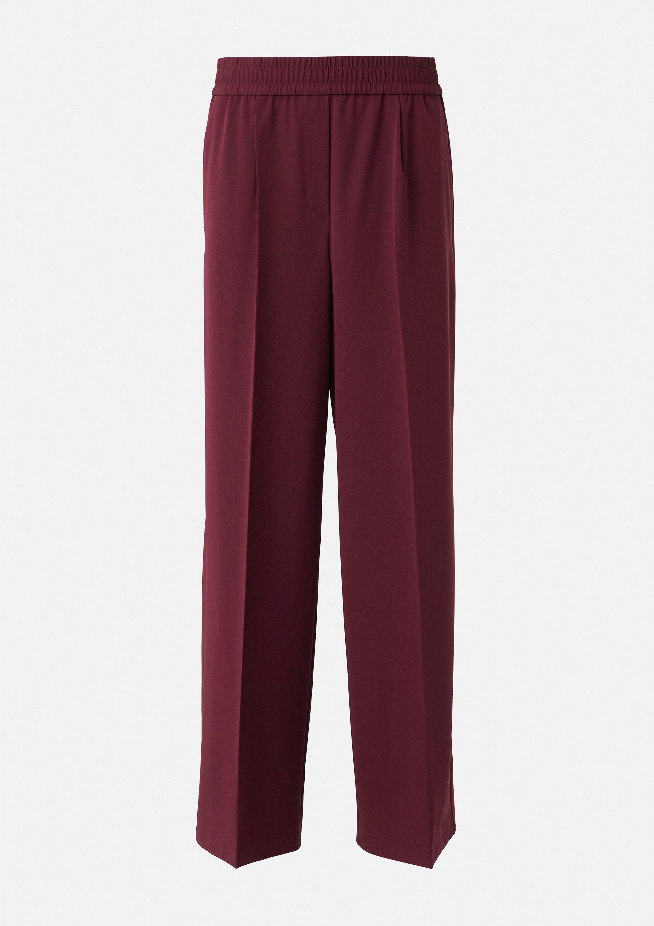 comma Chinos Hose Wide-Leg-Hose aus Jersey mit Elastikbund