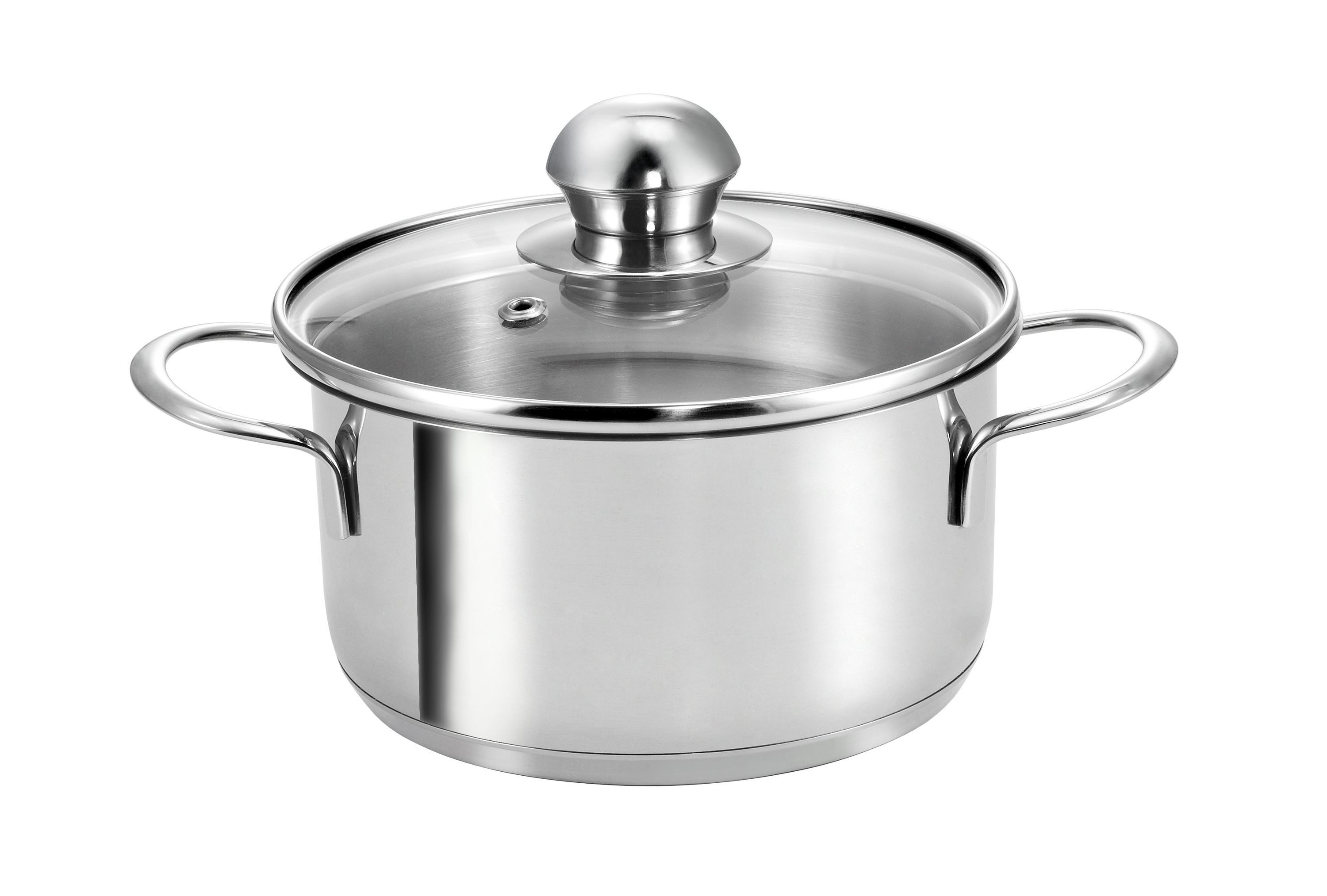 Kopf Topf-Set Parvus 2-teilig, Edelstahl (2-tlg), Kleine Töpfe, Kochtopfset, 14 + 14 cm, inkl. Deckel, Induktion