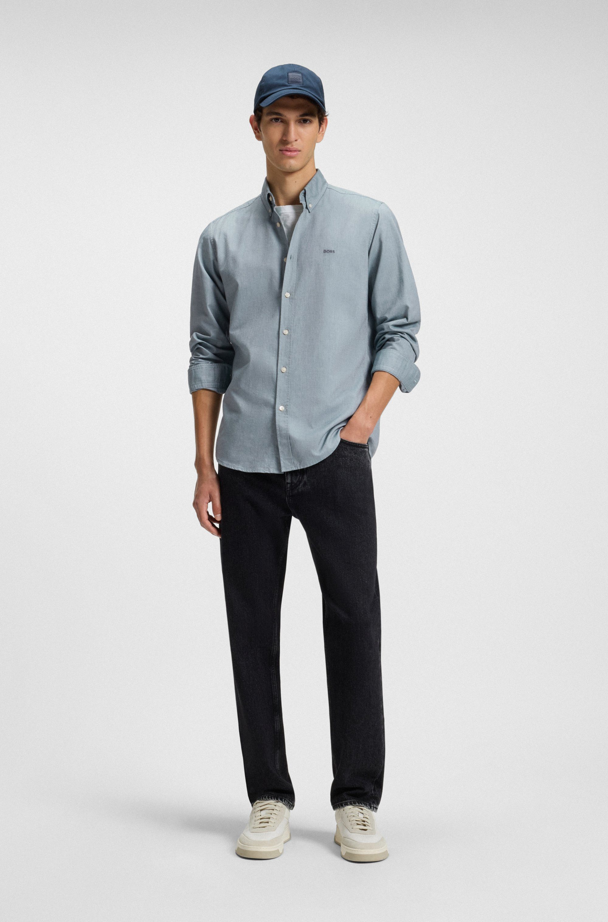 BOSS ORANGE Businesshemd Rickert mit Button-down-Kragen