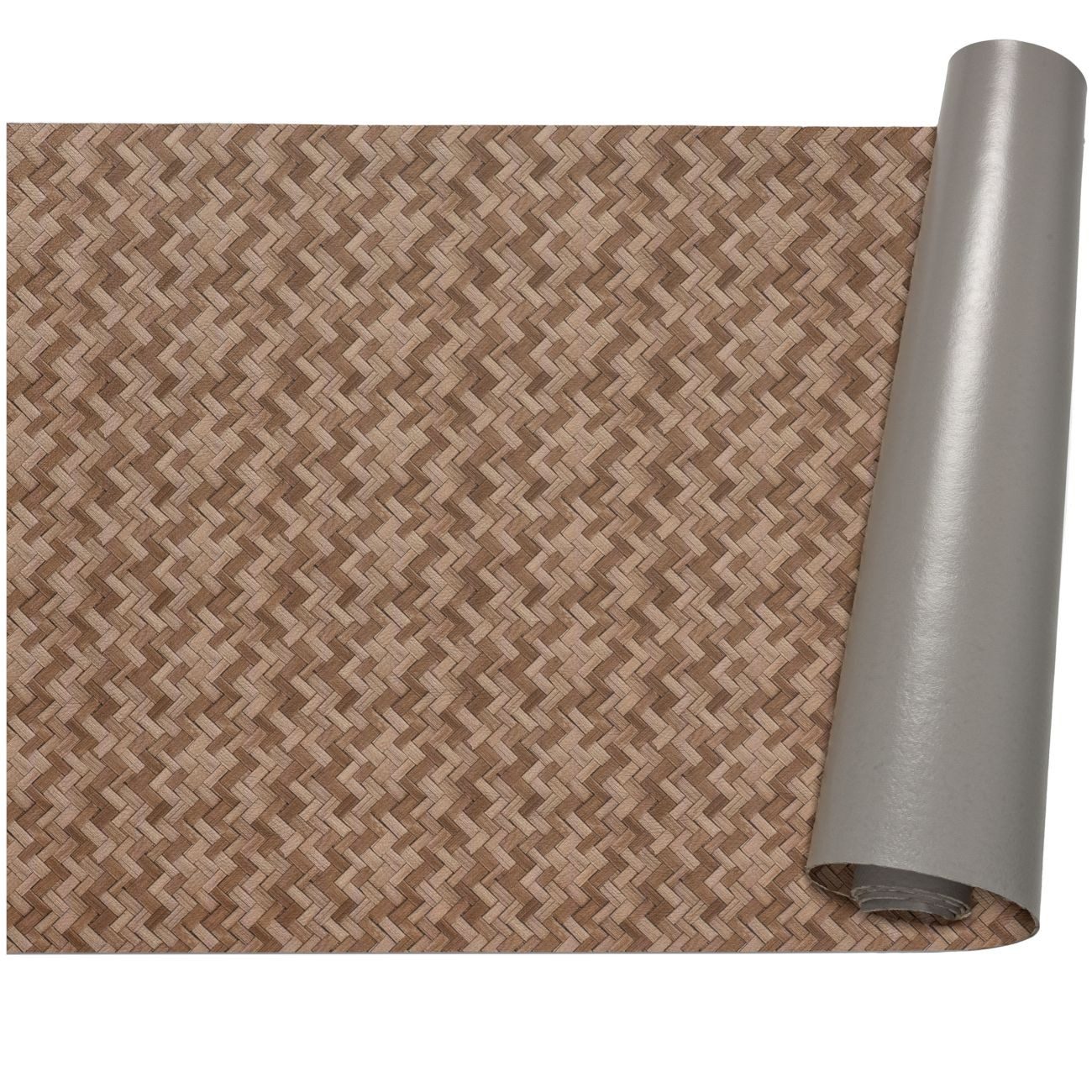 ANRO Küchenläufer abwaschbar Flechtoptik LADY Läufer pflegeleicht Küchenteppich, Rechteckig, Höhe: 3 mm, robust schmutzabweisend 67x100cm Natural Braun robust