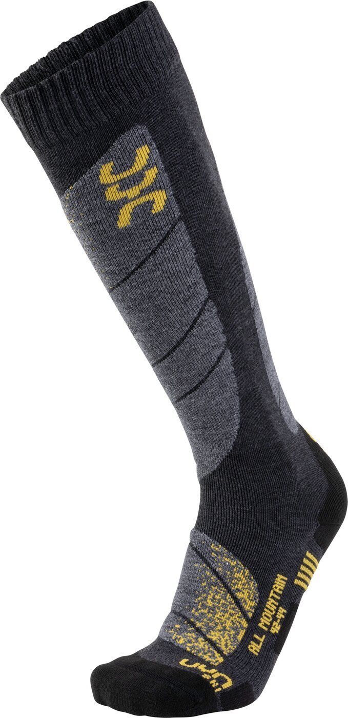UYN Skisocken UYN MAN SKI ALL MOUNTAIN SOCKS G726 Anthracite Mel/Yell