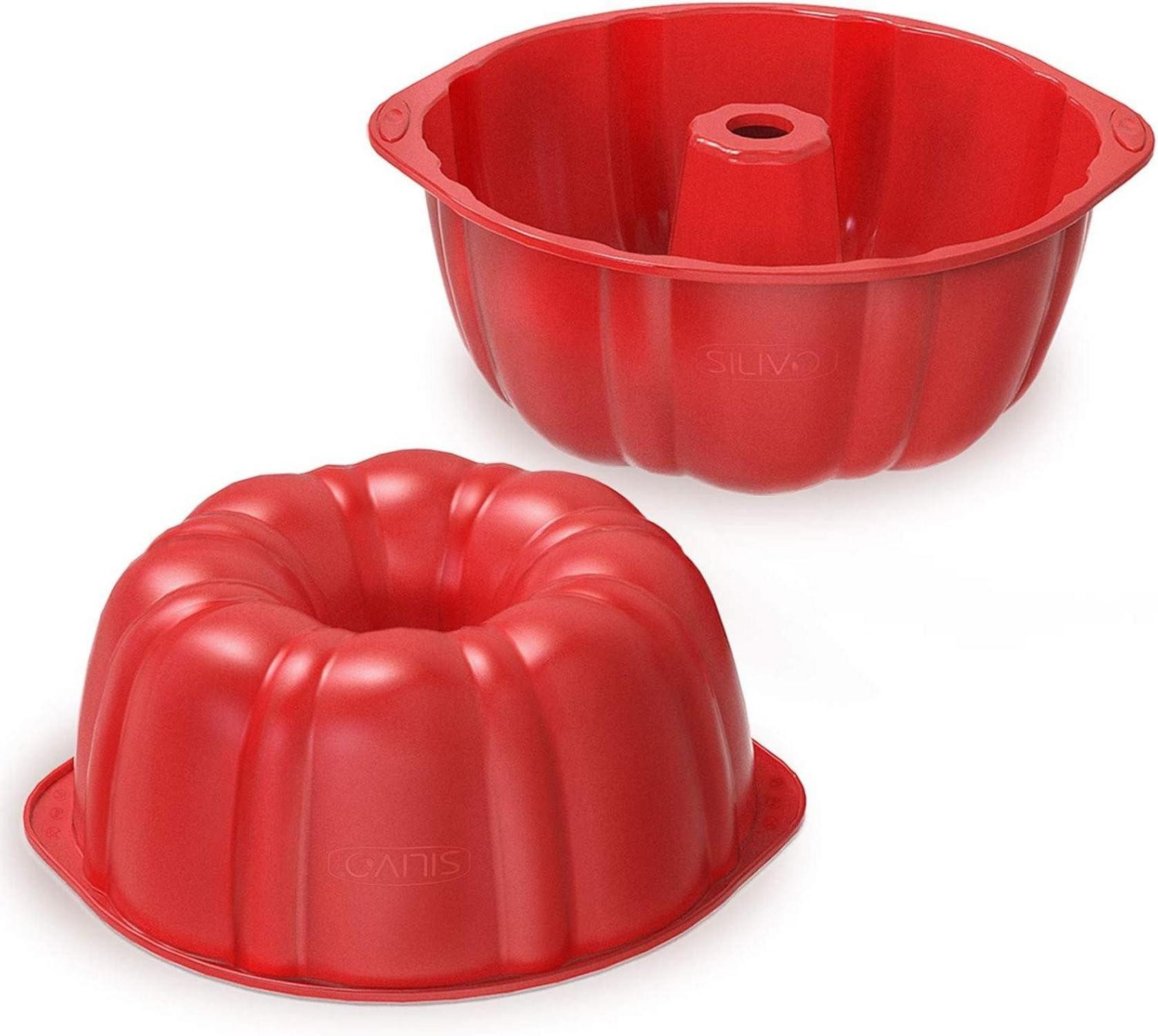 Back-Set Gugelhupfform 17.5 cm Silikon Backform Antihaftbeschichtet für Kuchen