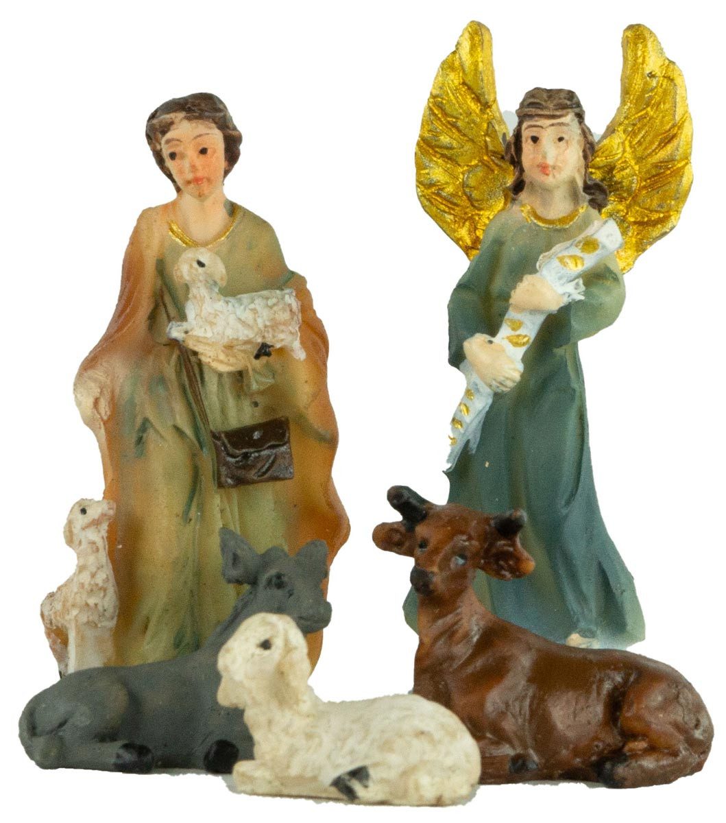 Krippenursel Krippe Weihnachtskrippe Kalchreuth inkl. 11-tlg. Figurensatz K 111 (11-tlg), Handbemalte Figuren