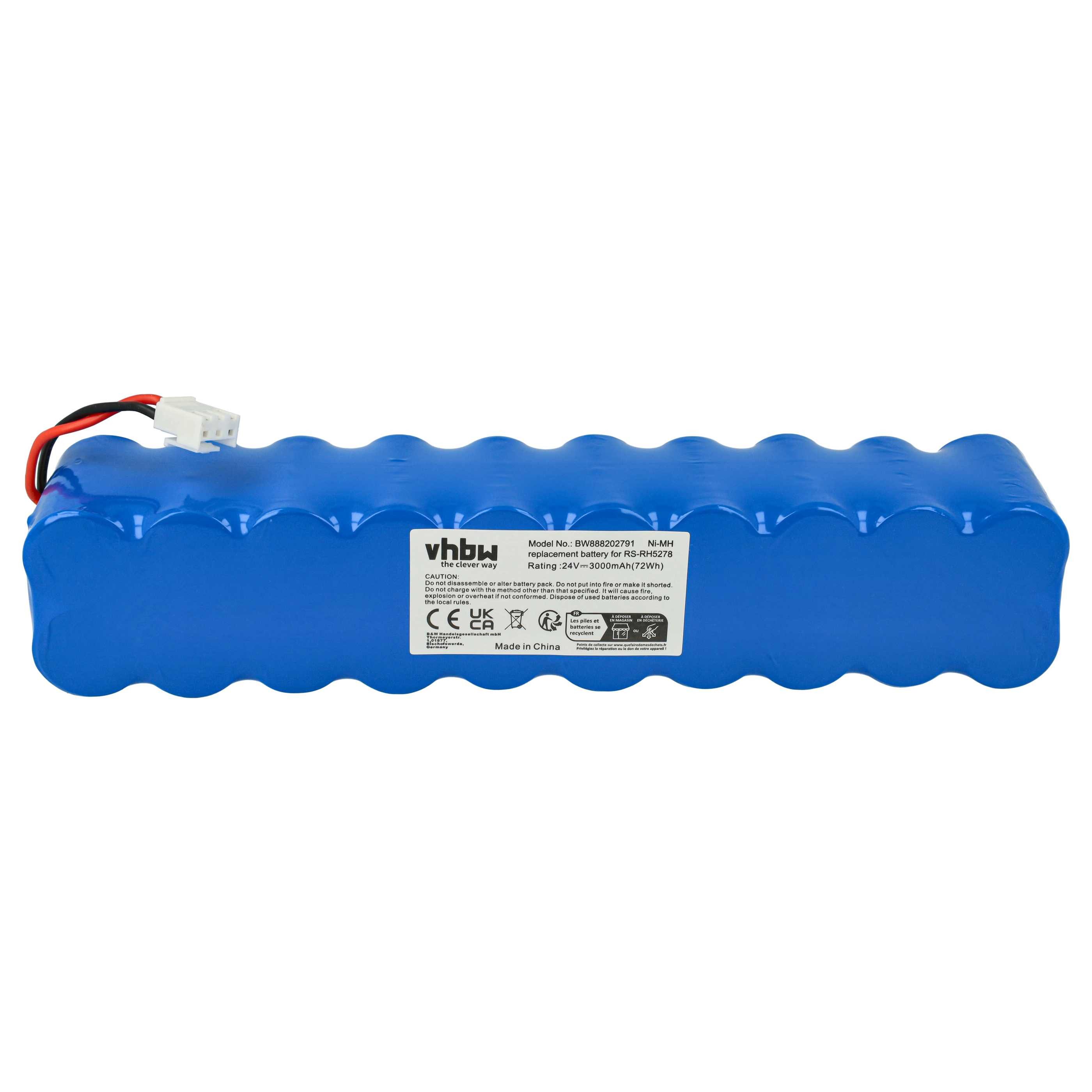 vhbw Akku Ersatz für Rowenta RS-RH5278 für Staubsauger (3000 mAh, 24 V, Staubsauger-Akku Akku NiMH 3000 mAh (24 V, 1 St), Leistungsfähiger Austausch-Akku für Ihren Staubsauger