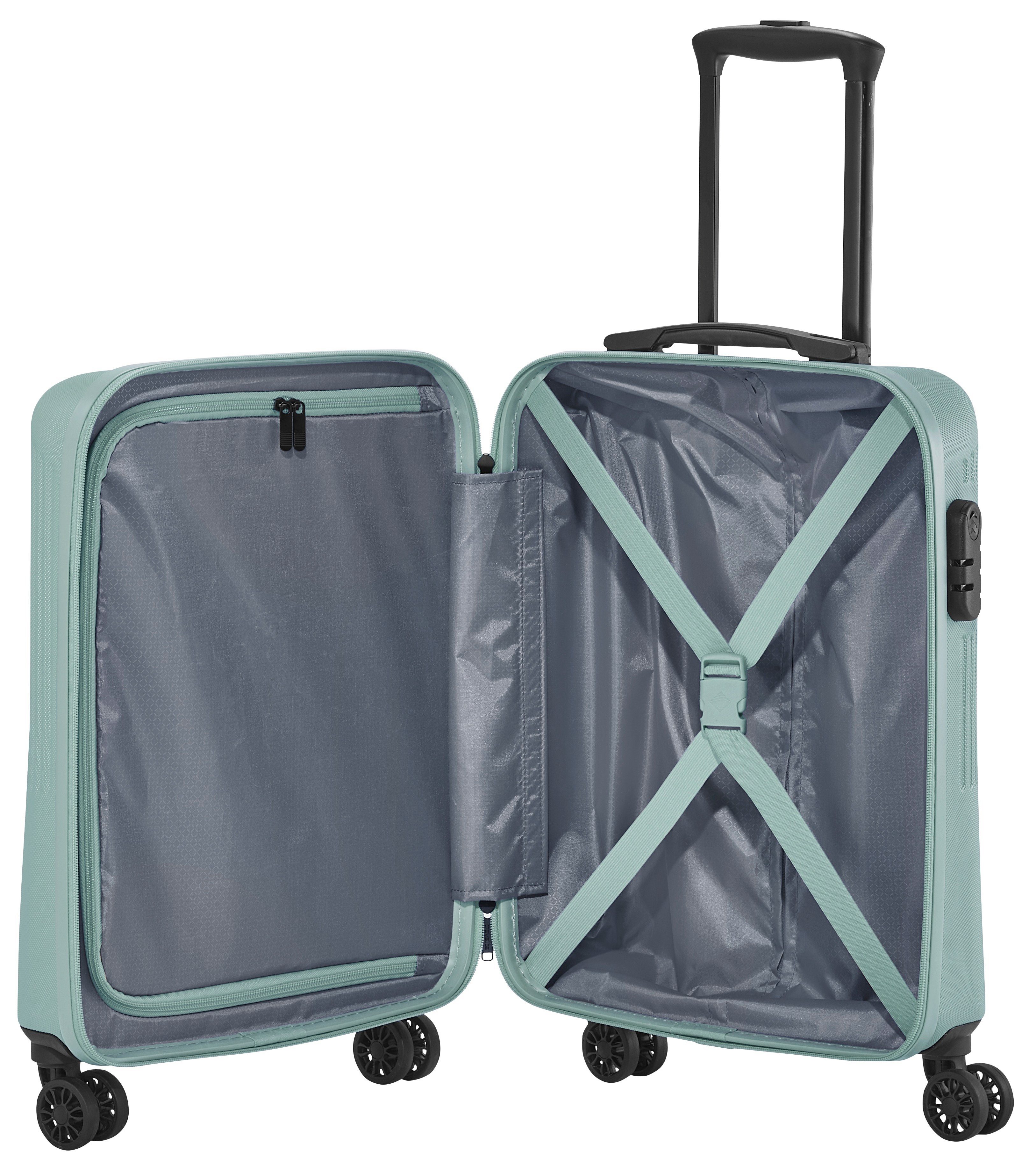 travelite Hartschalen-Trolley BALI Reisekoffer Hartschale, 4 Rollen, TSA-Schloss – robustes Reisegepäck