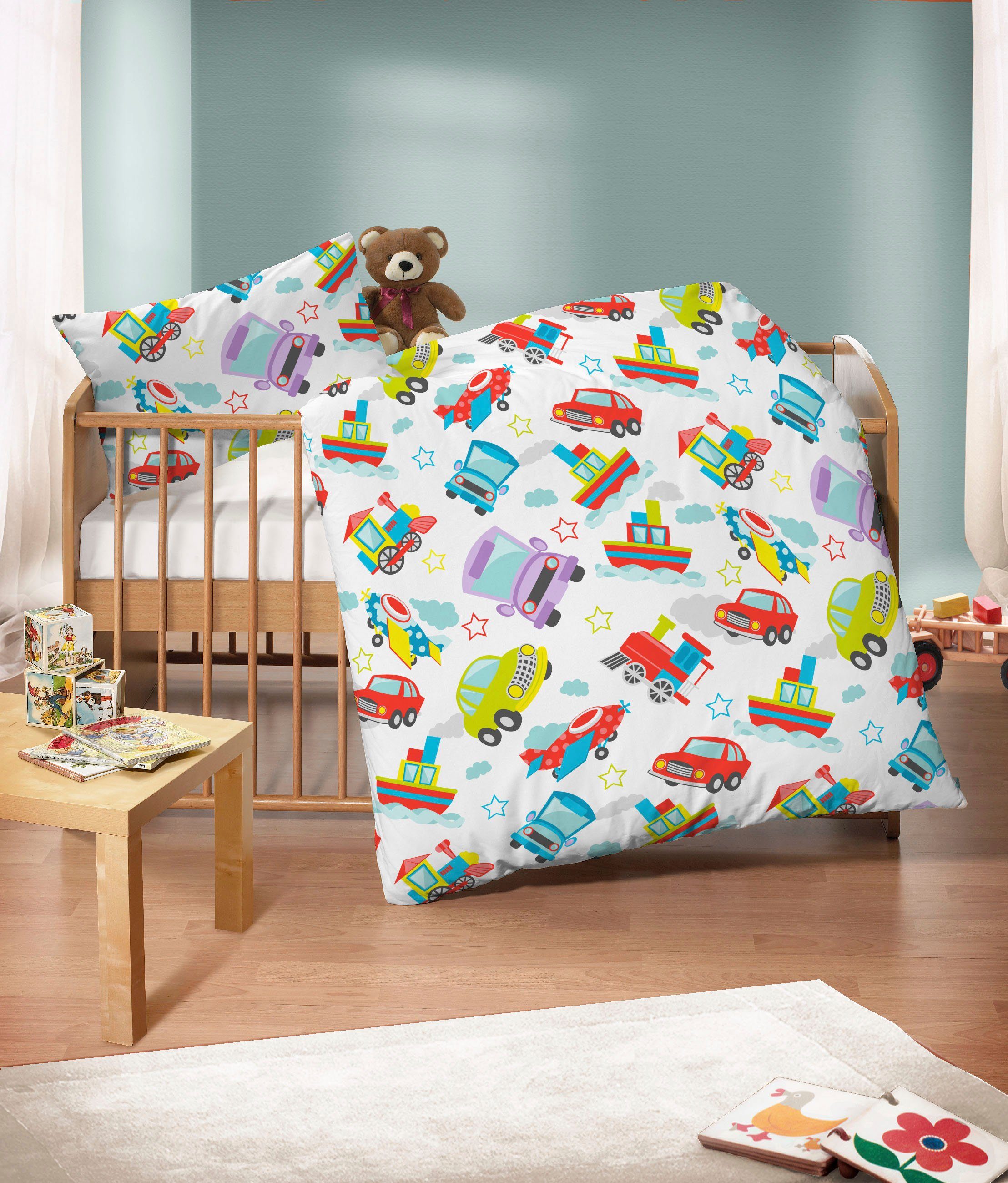 Biberna Kinderbettwäsche Adrian, Linon, 2 teilig, günstig online kaufen