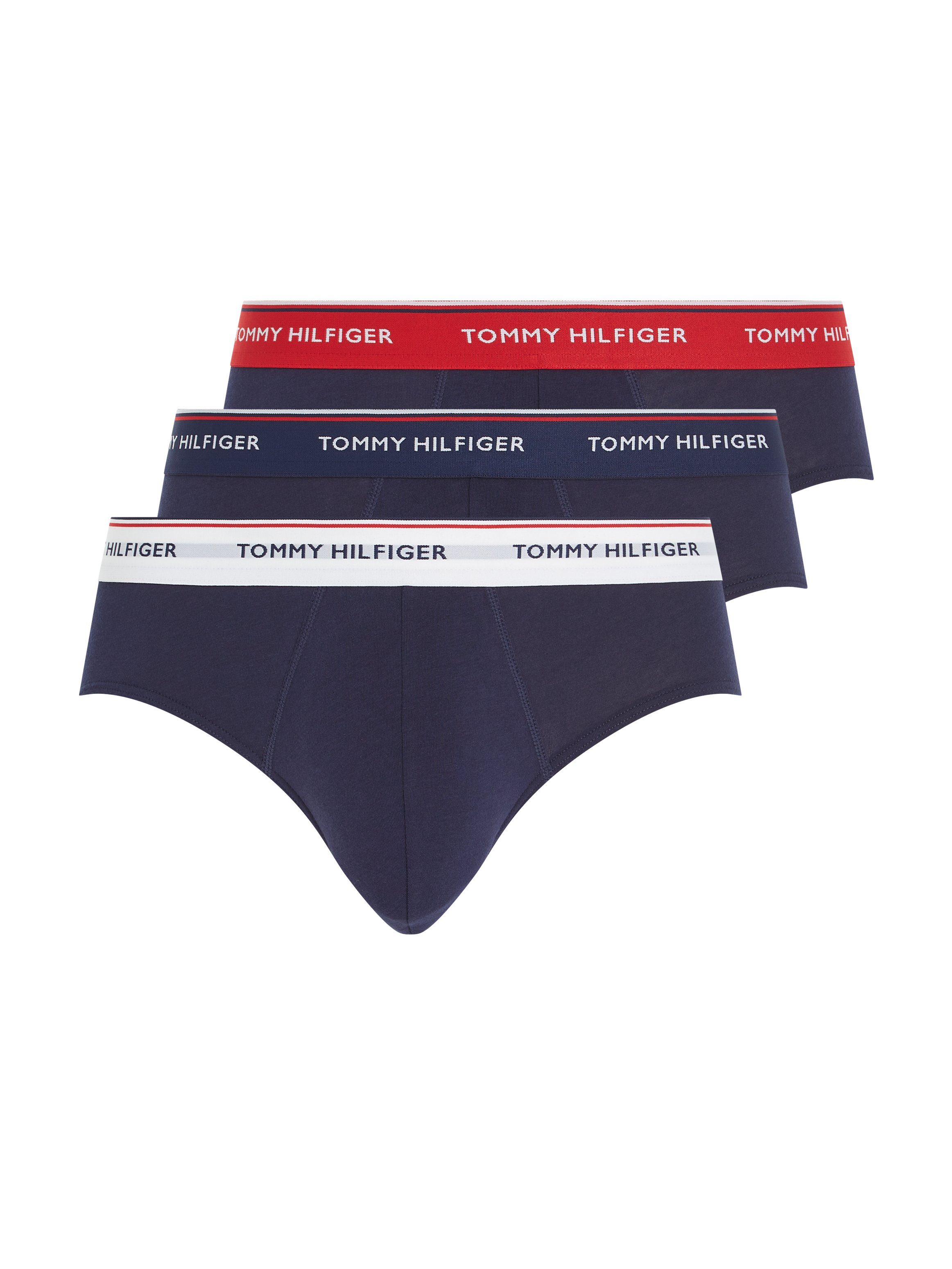 Hilfiger (Packung, 3P mit BRIEF Underwear -Elastikbund Logo Tommy 3-St., Slip 3er-Pack)