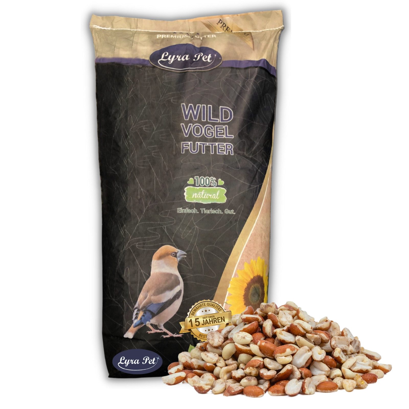 Lyra Pet 10 kg Lyra Pet® Erdnusskerne Splits gemischt blanchiert und mit Haut, für: Wildvogel