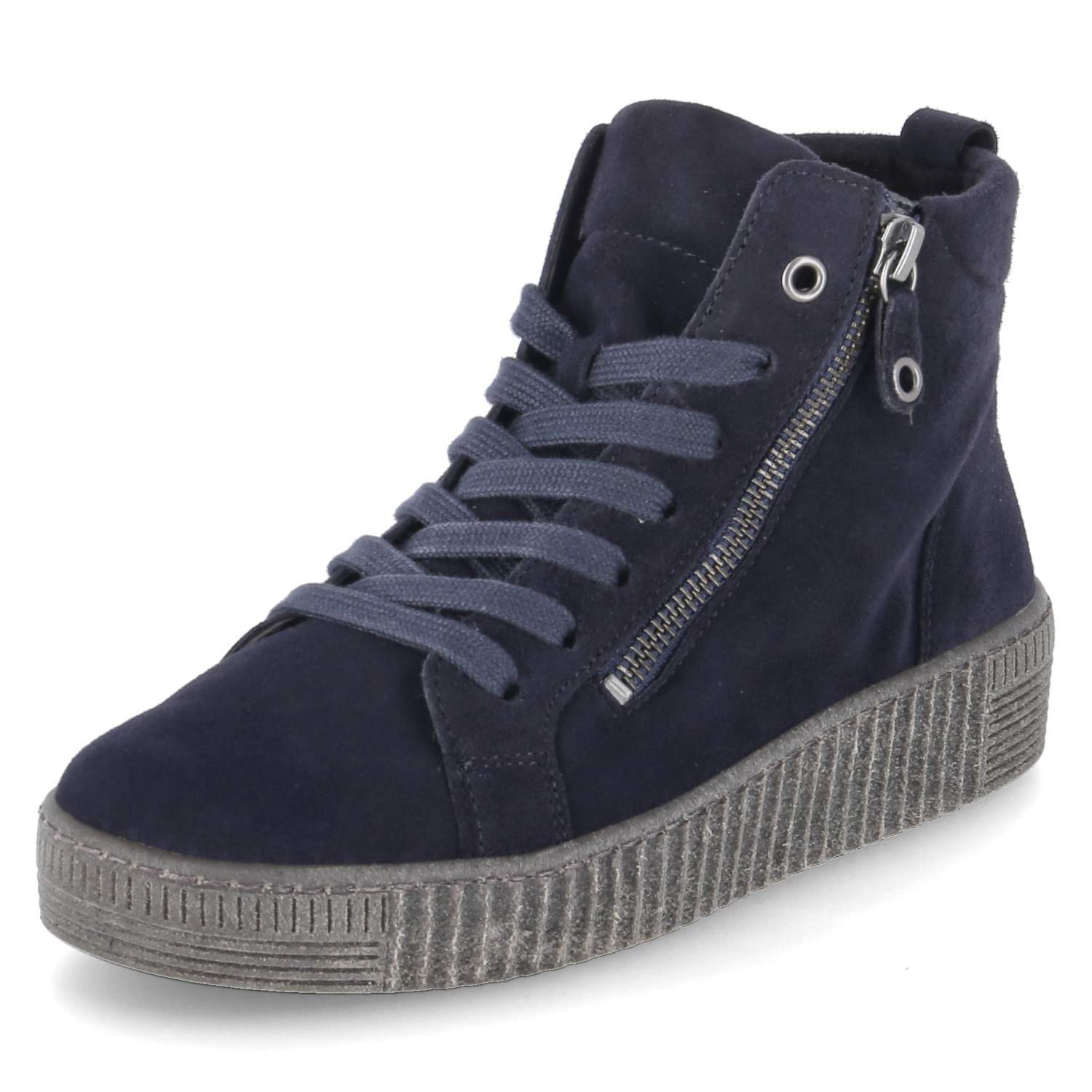 Gabor Gabor 73.730.16 Damen Rauleder blau Schnürstiefel