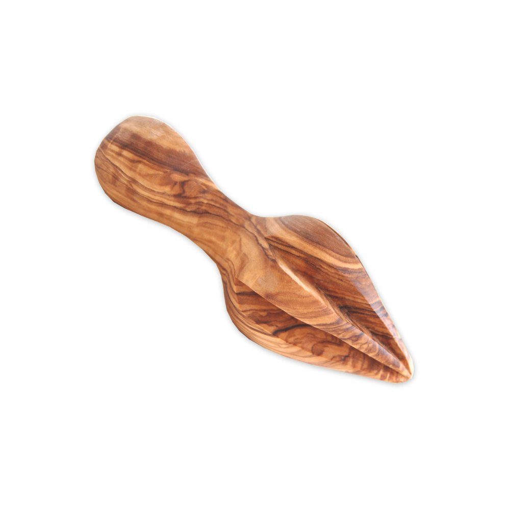 Olivenholz-erleben Zitronenreibe Zitronenpresse aus Olivenholz, Olivenholz, (1-St), antibakterielle Wirkung, hygienischer als Kunststoff