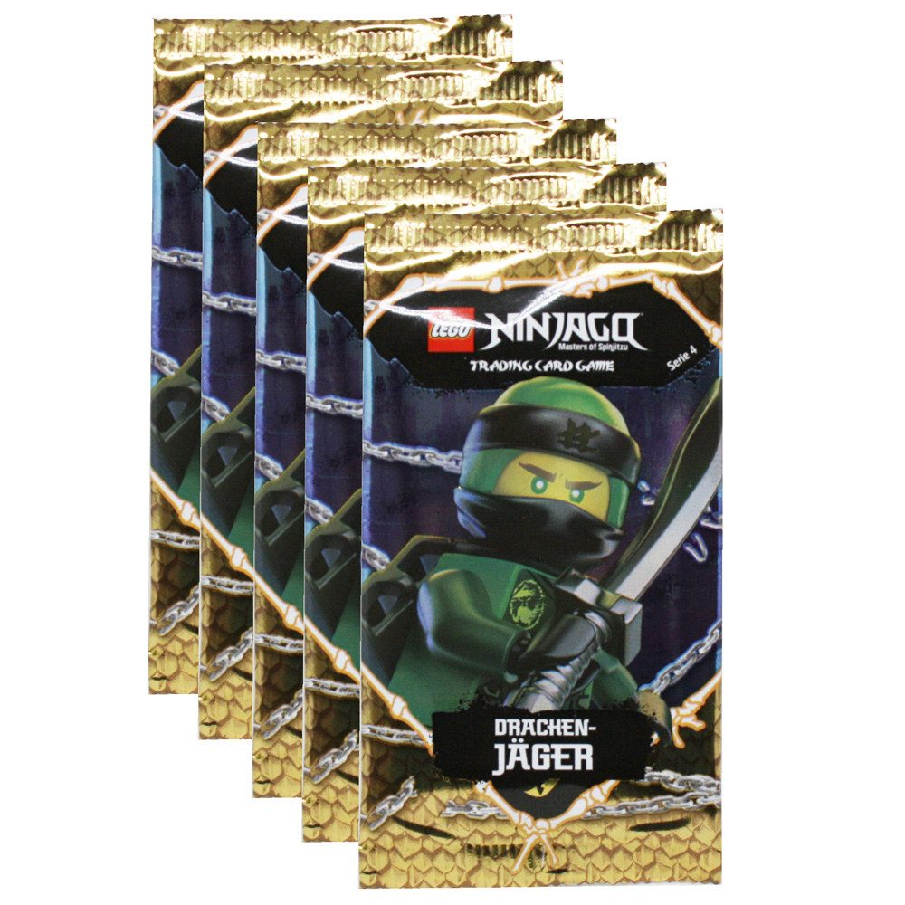 Blue Ocean Sammelkarte LEGO Ninjago - Serie 4 Trading Cards - 5 Booster - Deutsch