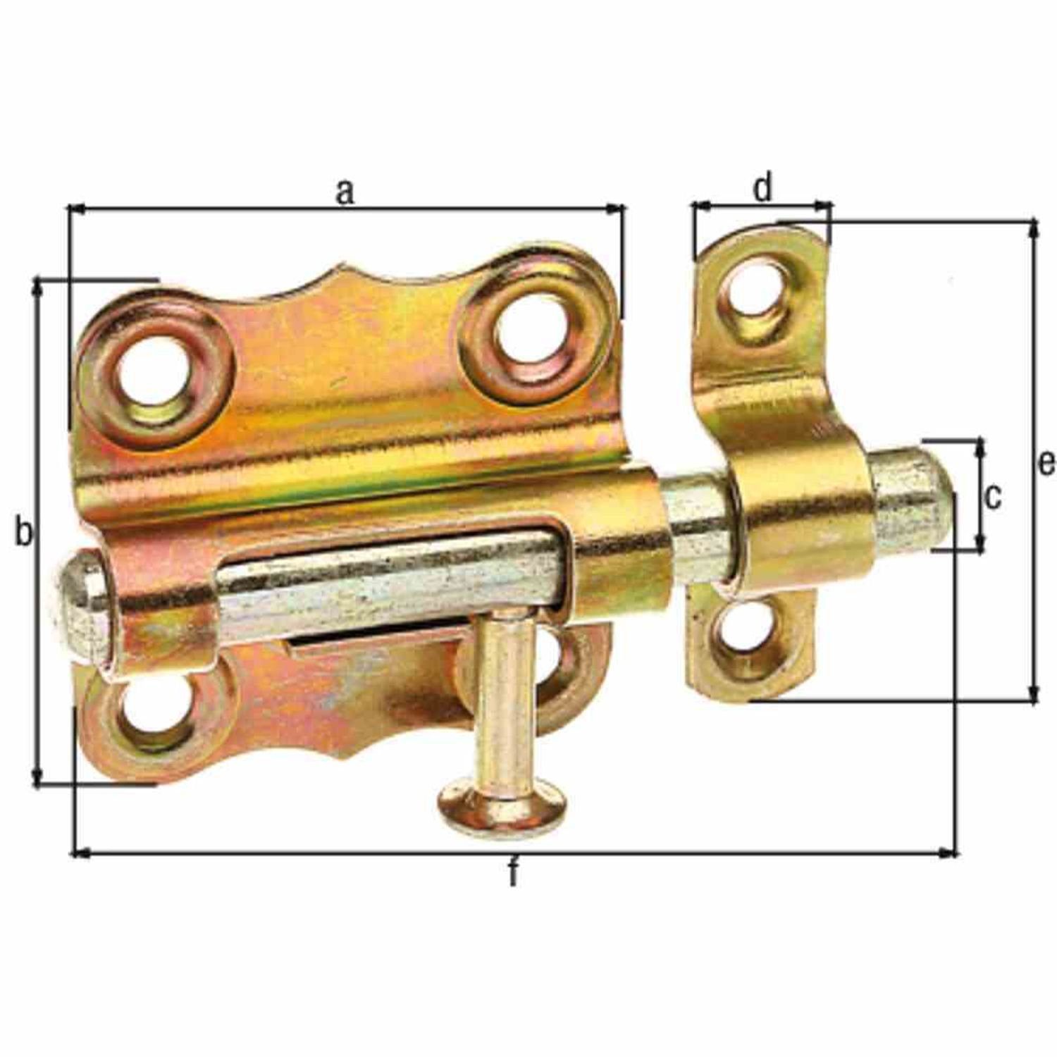 Alberts Möbelbeschlag Alberts 123352 Grendelriegel mit Knopfgriff und ohne Feder