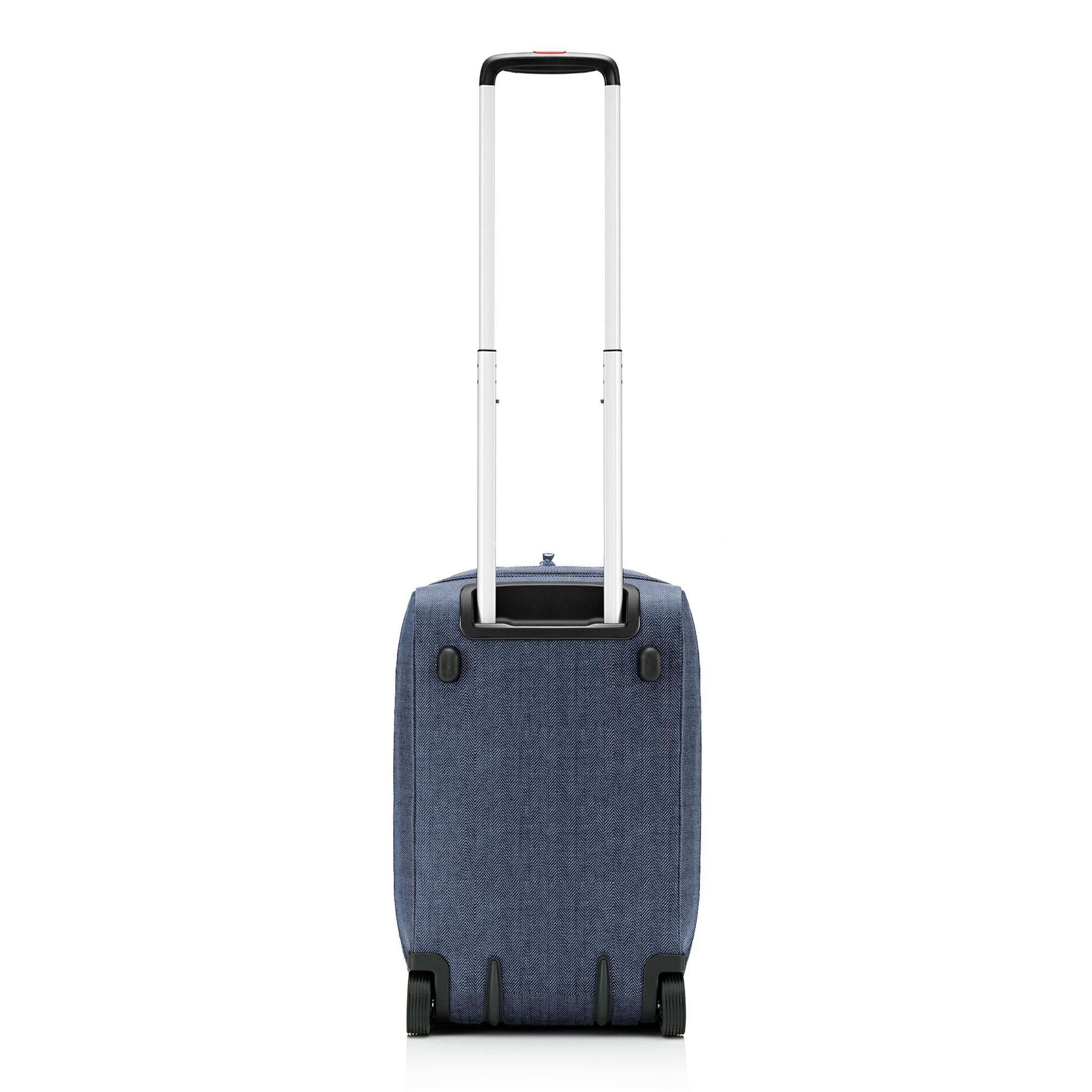 REISENTHEL® Handgepäck-Trolley Travelling, 2 Rollen, dark blue herringbone Polyester