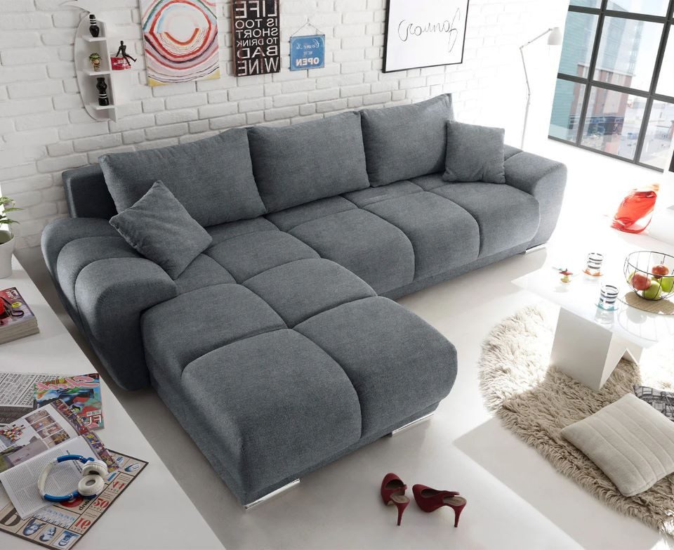 ED EXCITING DESIGN Ecksofa Anton, mit Schlaffunktion