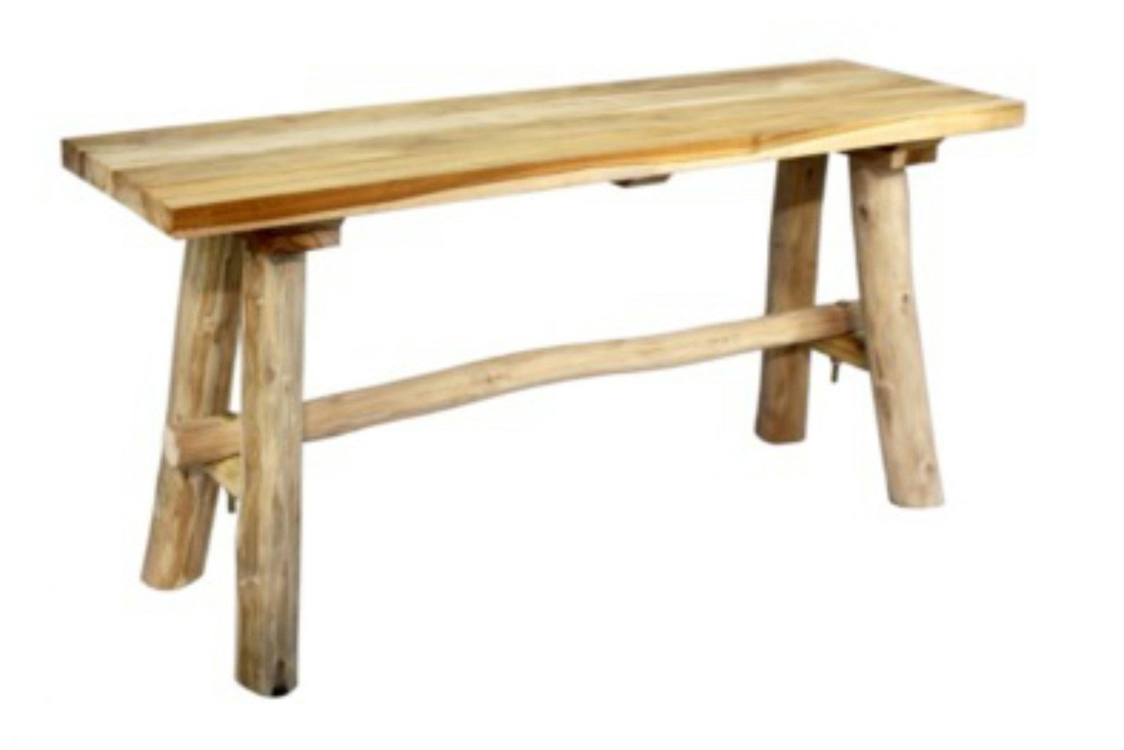 Van der Leeden Sitzbank Braun (1-St), Flurbank, Teakholz, Holzbank, 100x31cm, Bank