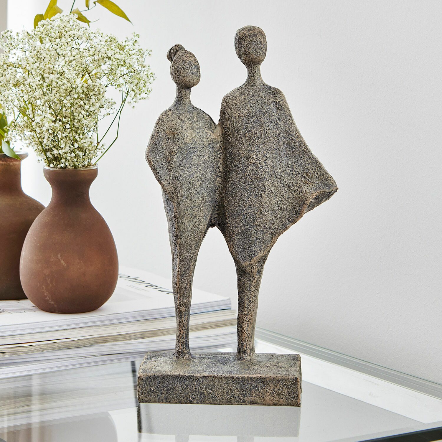 Mirabeau Dekofigur Skulptur Teslin antikgrau, none – Bild 2 von 4
