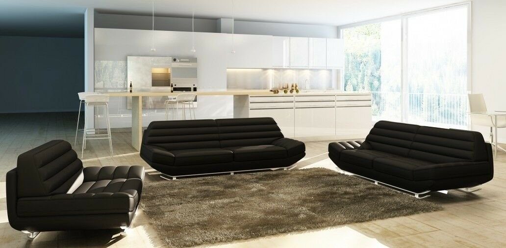 JVmoebel Sofa »Sofagarnitur 3+2+1 Couch Polster Sitzgarnitur Sofa Garnitur  Dunkelbraun Sofort«