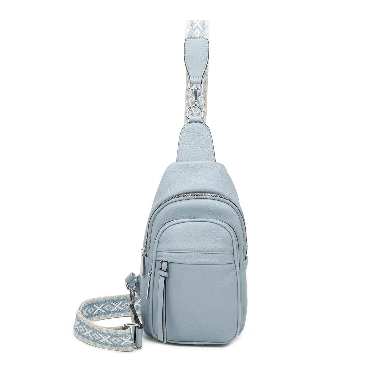 ITALYSHOP24 Schultertasche Damen Sling-Tasche Crossbody Brusttasche Bodybag günstig online kaufen