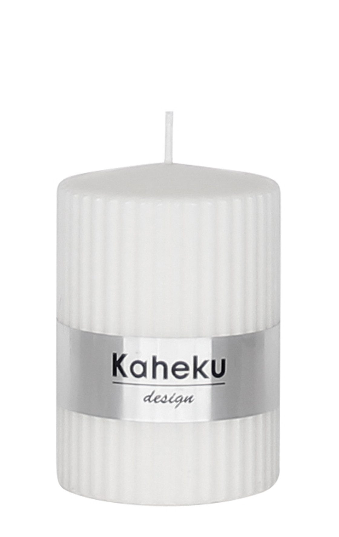 Kaheku Stumpenkerze Kaheku Rillenkerze, Powder Weiß, Ø 7 cm, 1173001420 (1-tlg)