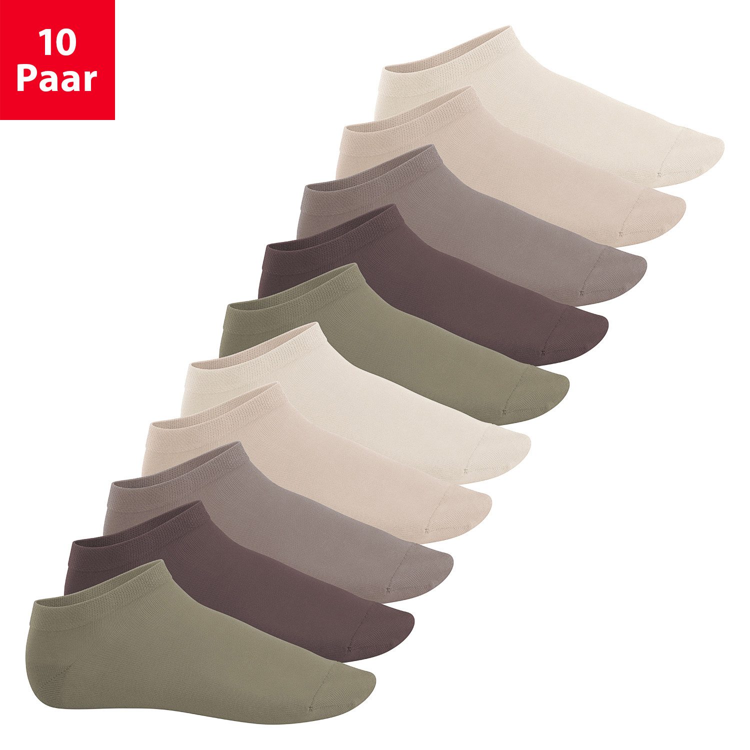 Footstar Füßlinge EVERYDAY! 10 Paar / 20 Paar Damen & Herren Sneaker Socken