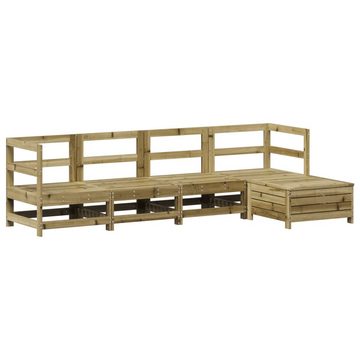 vidaXL Gartenlounge-Set 5-tlg. Garten-Sofagarnitur Kiefernholz Imprägniert, (1-tlg)