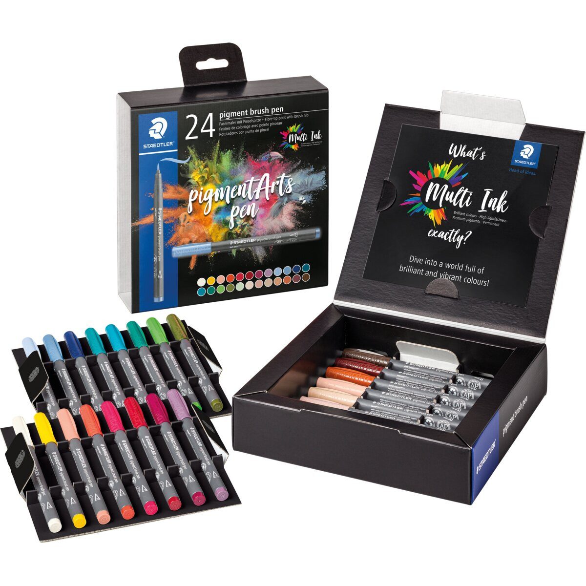 STAEDTLER Filzstift Pigment brush pen 24 Stück