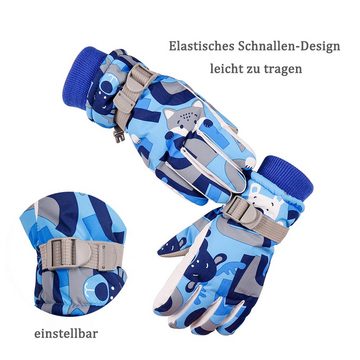 Vivi Idee Skihandschuhe Kinder Winterhandschuhe Schneehandschuhe Wintersport Snowboard Skifahren für Junge mädchen 4-13 Jahre