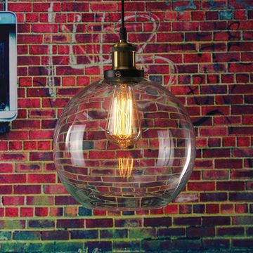 KingSo Pendelleuchte, Halogen, Vintage Retro Glas E27 hängende Lampenschirm Deckenleuchte Deckenpendelleuchte Kronleuchter