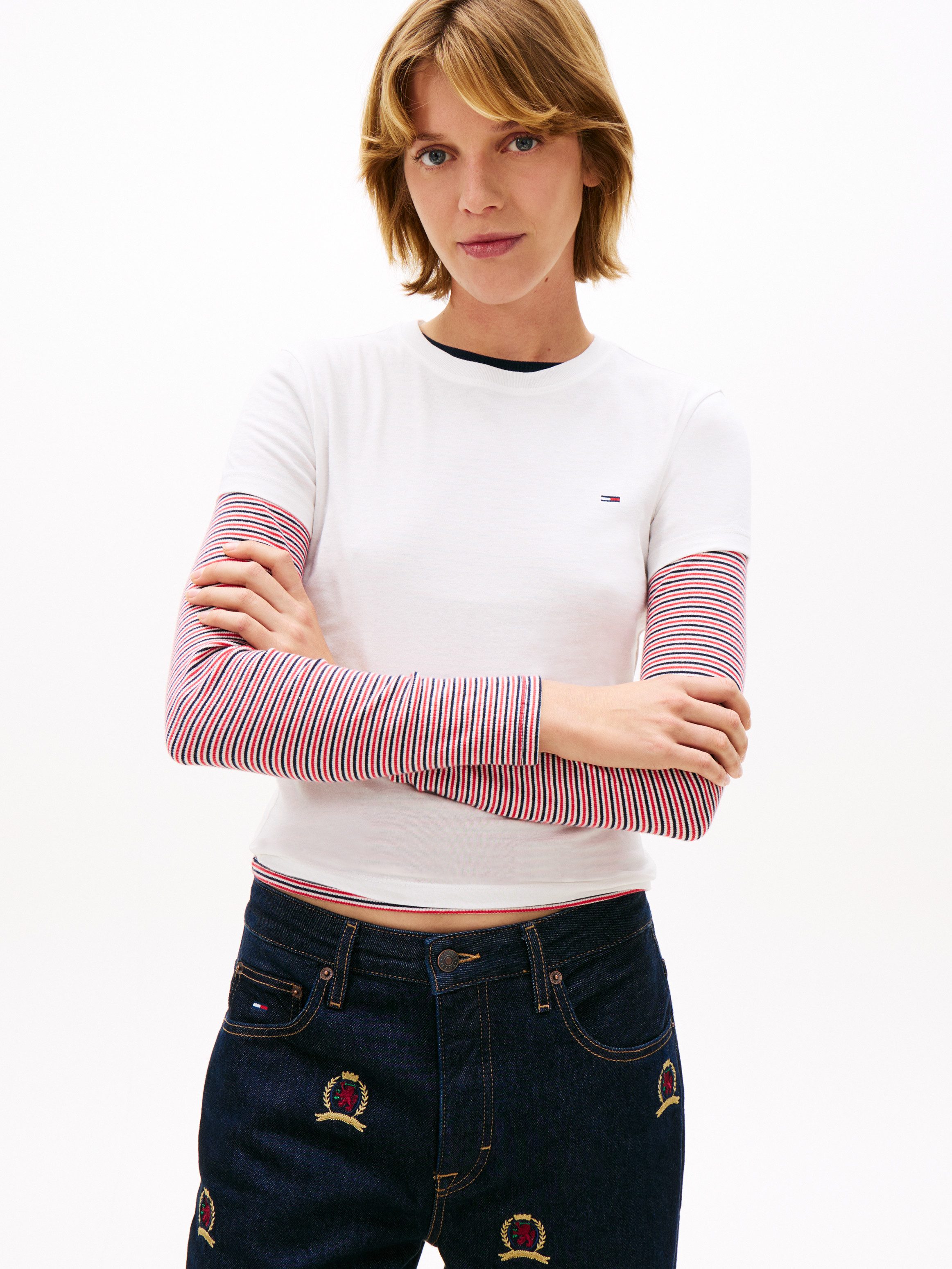 Tommy Jeans Kurzarmshirt TJW SLIM C-NECK günstig online kaufen