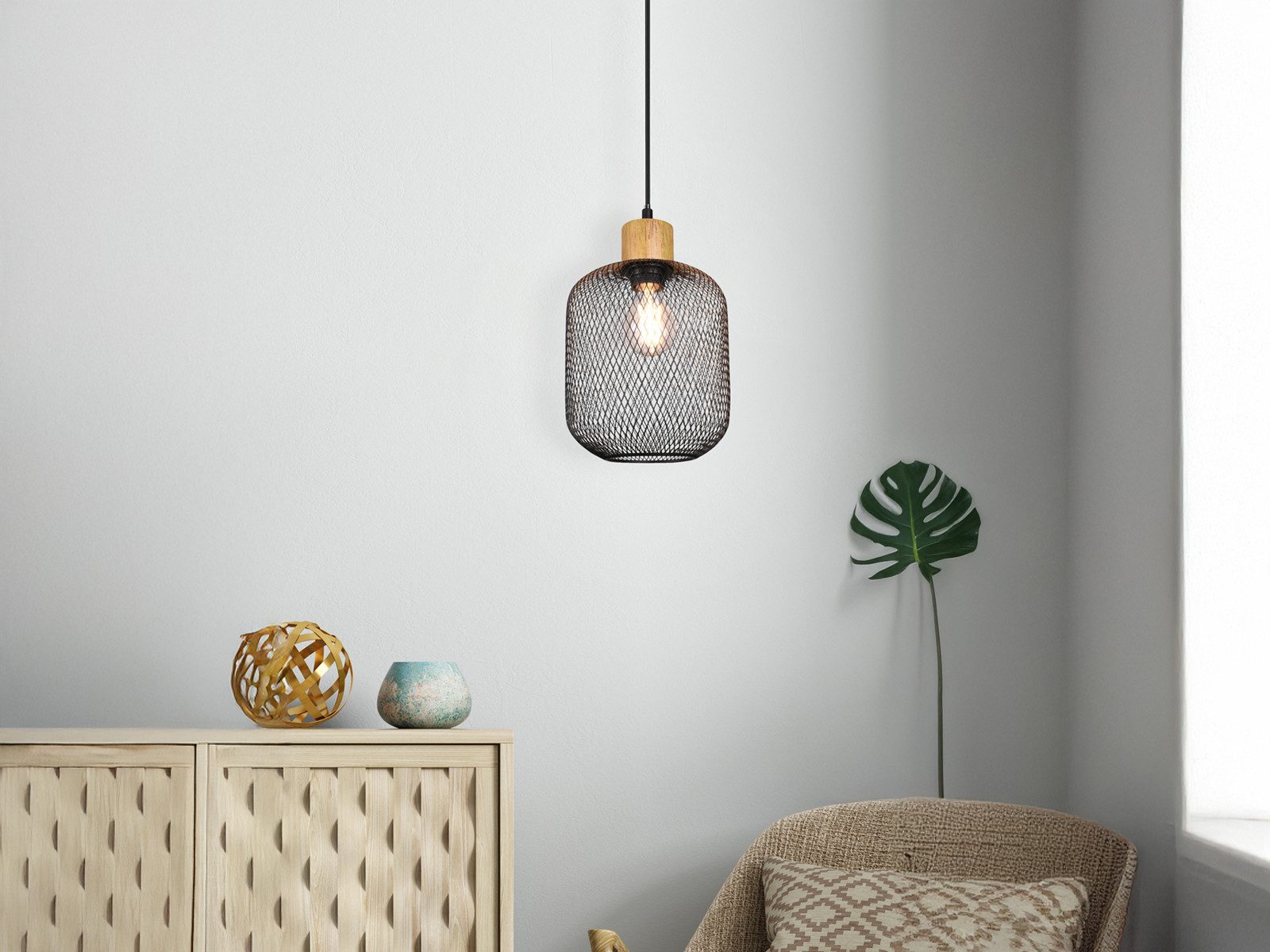 Reality Leuchten LED Pendelleuchte, Dimmfunktion, LED wechselbar, Warmweiß, günstig online kaufen