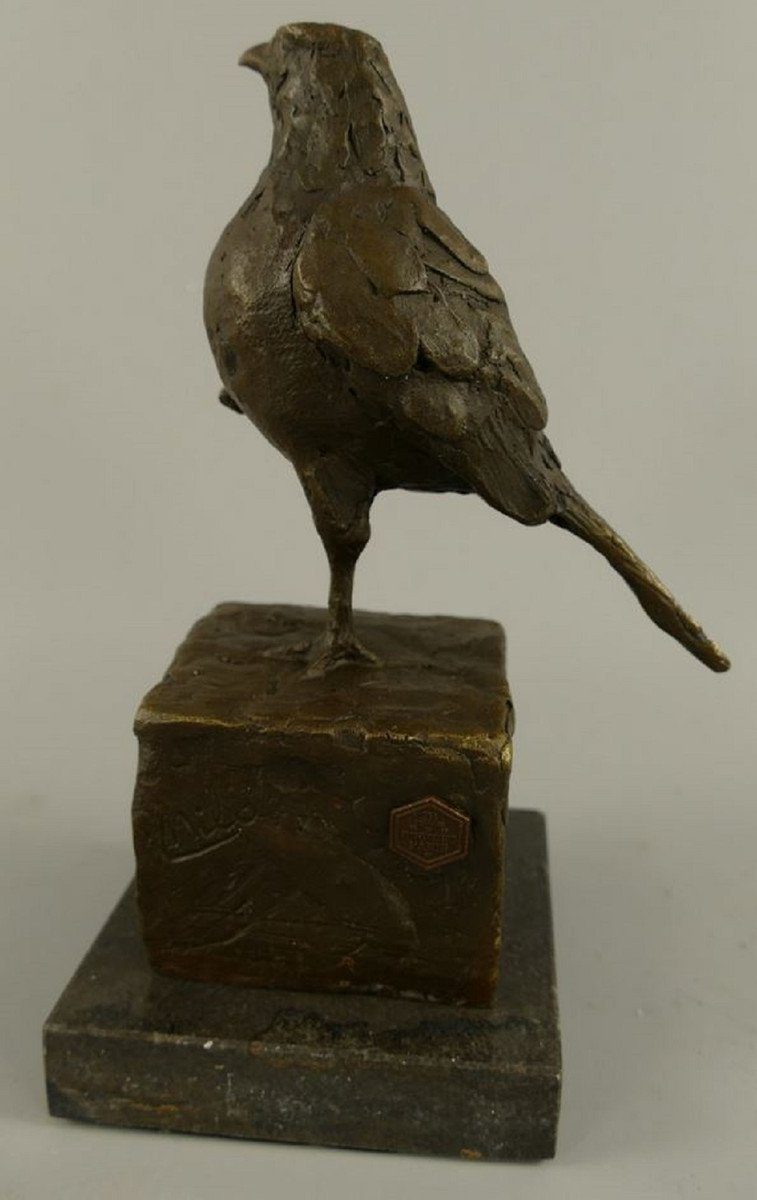 Casa Padrino Dekofigur Dekofigur Bronze 13 Vogel Figur H. Skulptur Schreibtisch Deko - x / - cm - Bronze - Deko Schwarz Wohnzimmer x 10 Deko 20