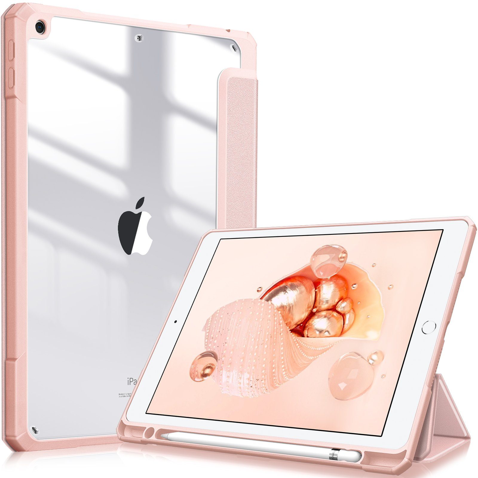 Fintie Tablet-Hülle Hybrid Hülle für 10.2 Zoll iPad 9. Gen 2021/8. Gen 2020/7. Gen 2019, mit Stifthalter - Stoßfeste Schutzhülle mit transparenter Hartschale