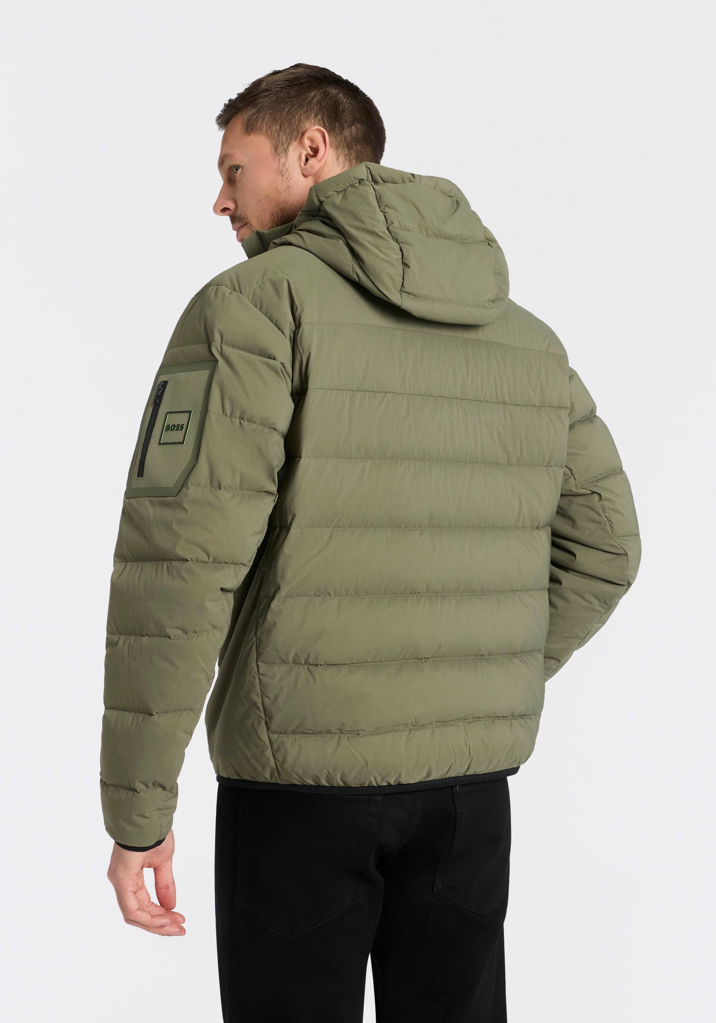 BOSS GREEN Steppjacke OW Riplite JT HD abenehmbare Kapuze wasserabweisend r günstig online kaufen