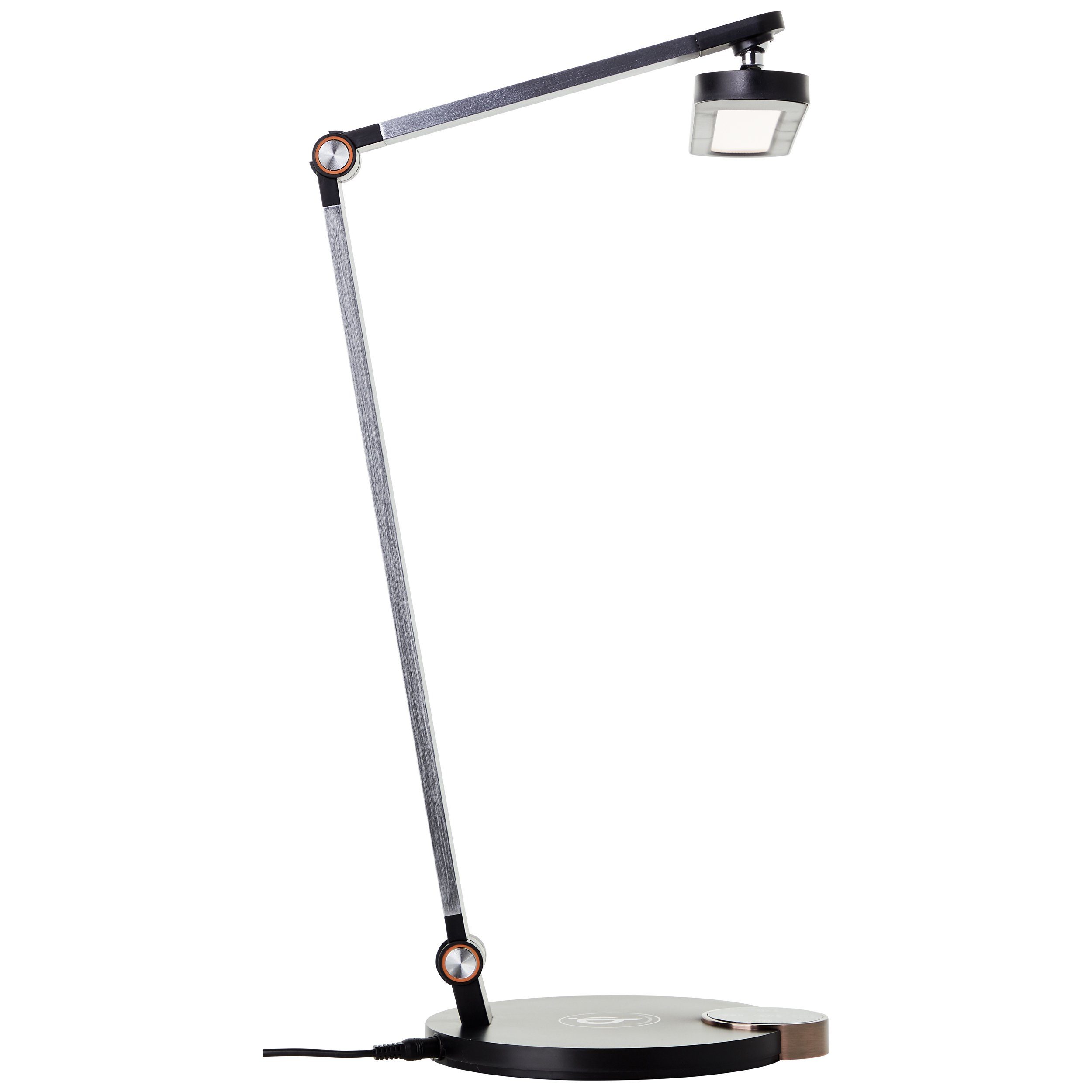 Brilliant LED Schreibtischlampe Officehero, Dimmfunktion, LED fest integriert, warmweiß - kaltweiß, Wireless charging, 1000 lm, dimmbar, CCT