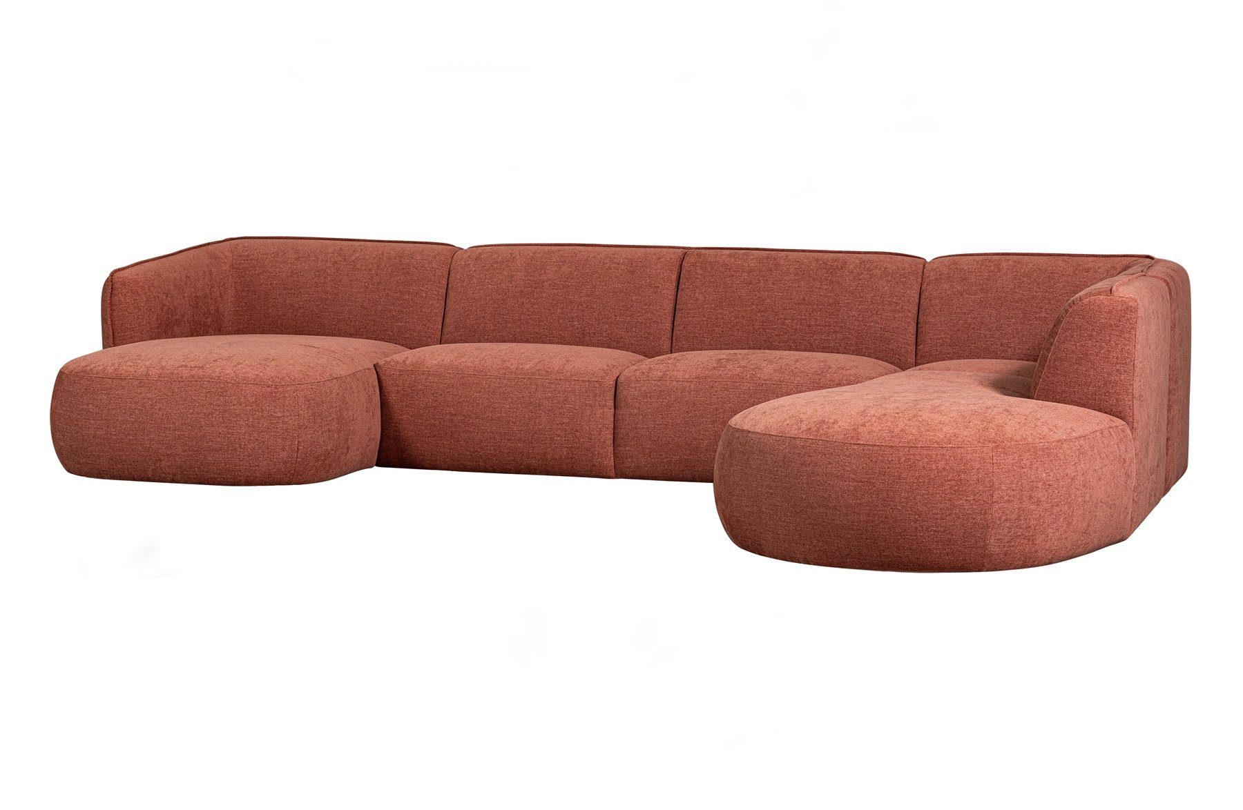 Polly Ecksofa Wohnlandschaft freistellbar WOOOD rechts Rosa, - Stoff