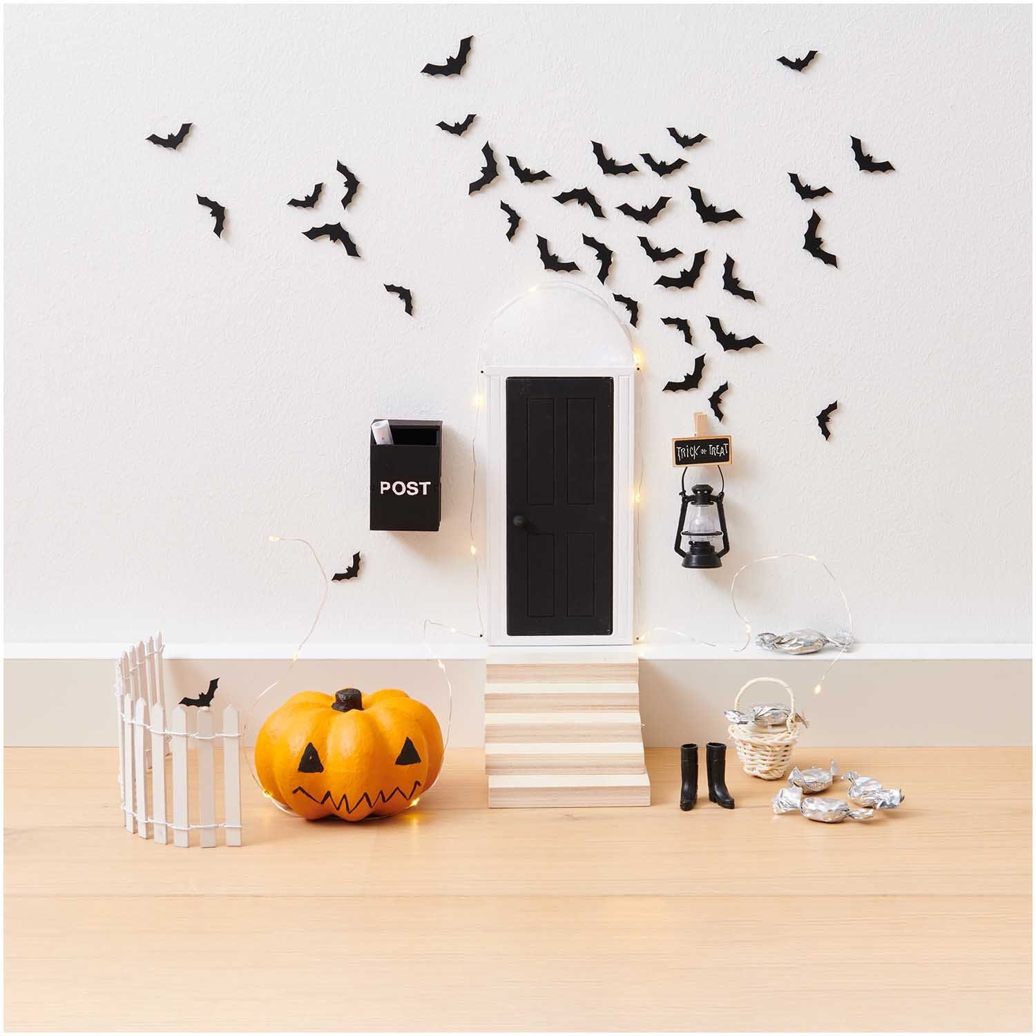 Rico Design Wichteltür Miniatur Laterne 7,3x2,5cm - Wichtel- und Puppenhaus