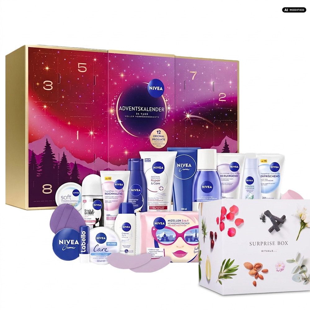 Nivea Adventskalender Nivea Adventskalender 2026 Verwöhnmomente mit Rituals Surprise Box, Adventskalender mit zusätzlichem Rituals Surprise-Box