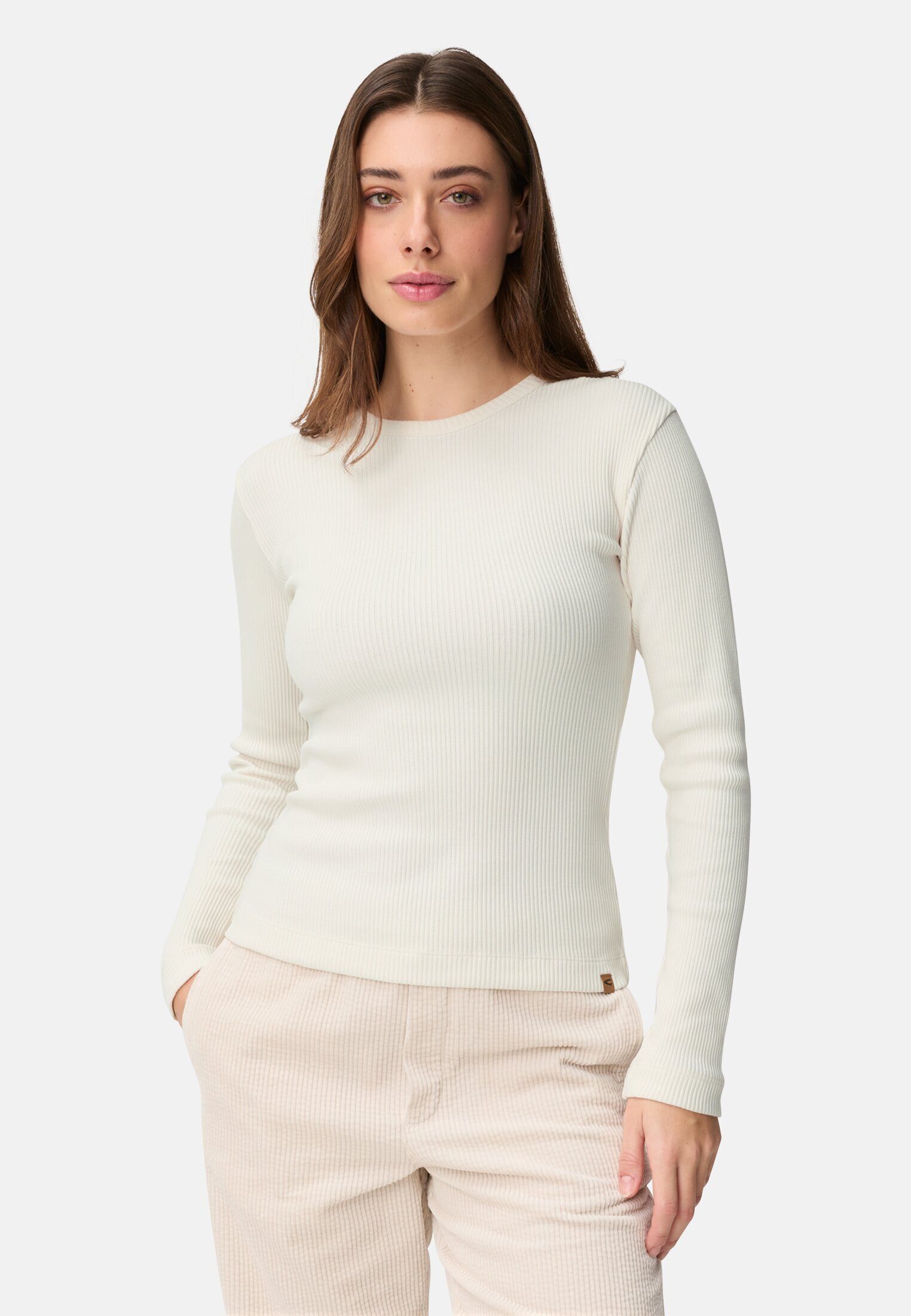 camel active Langarmshirt Langarmshirt mit Rundhalsausschnitt Langarm günstig online kaufen