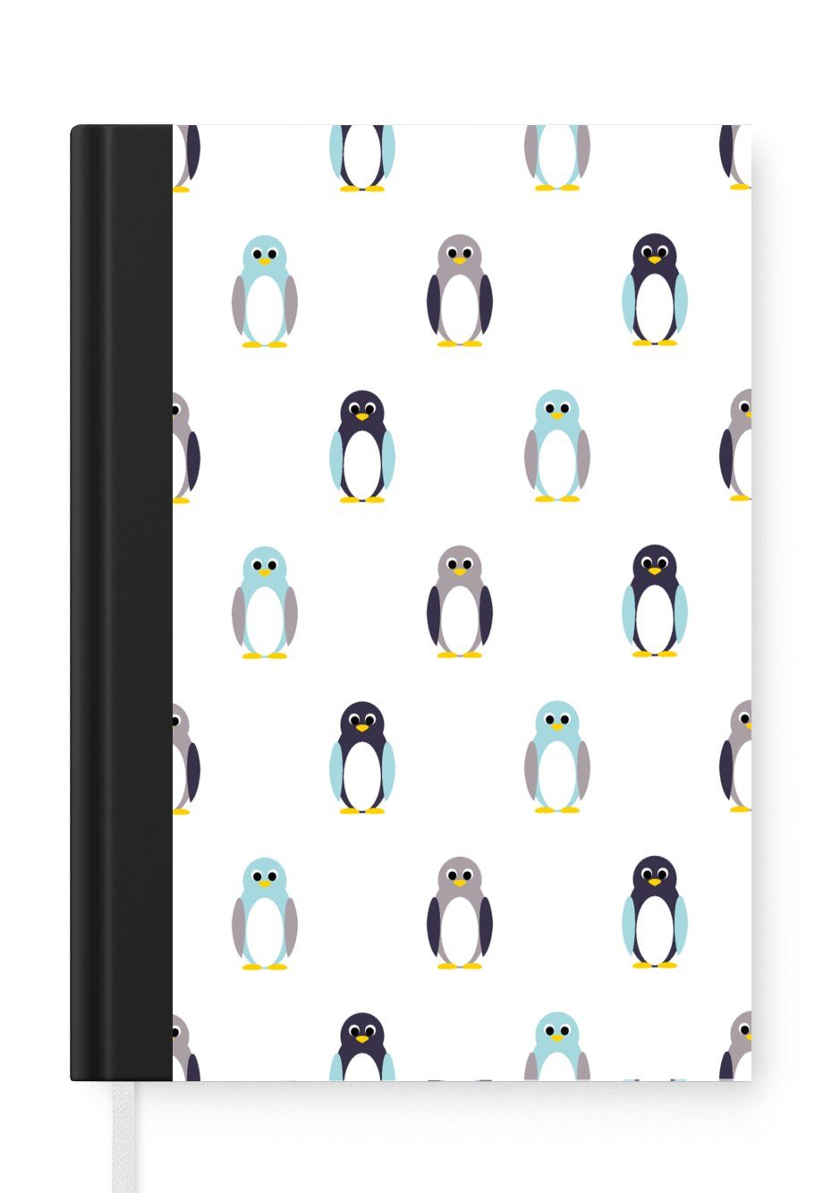 MuchoWow Notizbuch Gestaltung - Tiere - Pinguin, Journal, Merkzettel, Tagebuch, Notizheft, A5, 98 Seiten, Haushaltsbuch