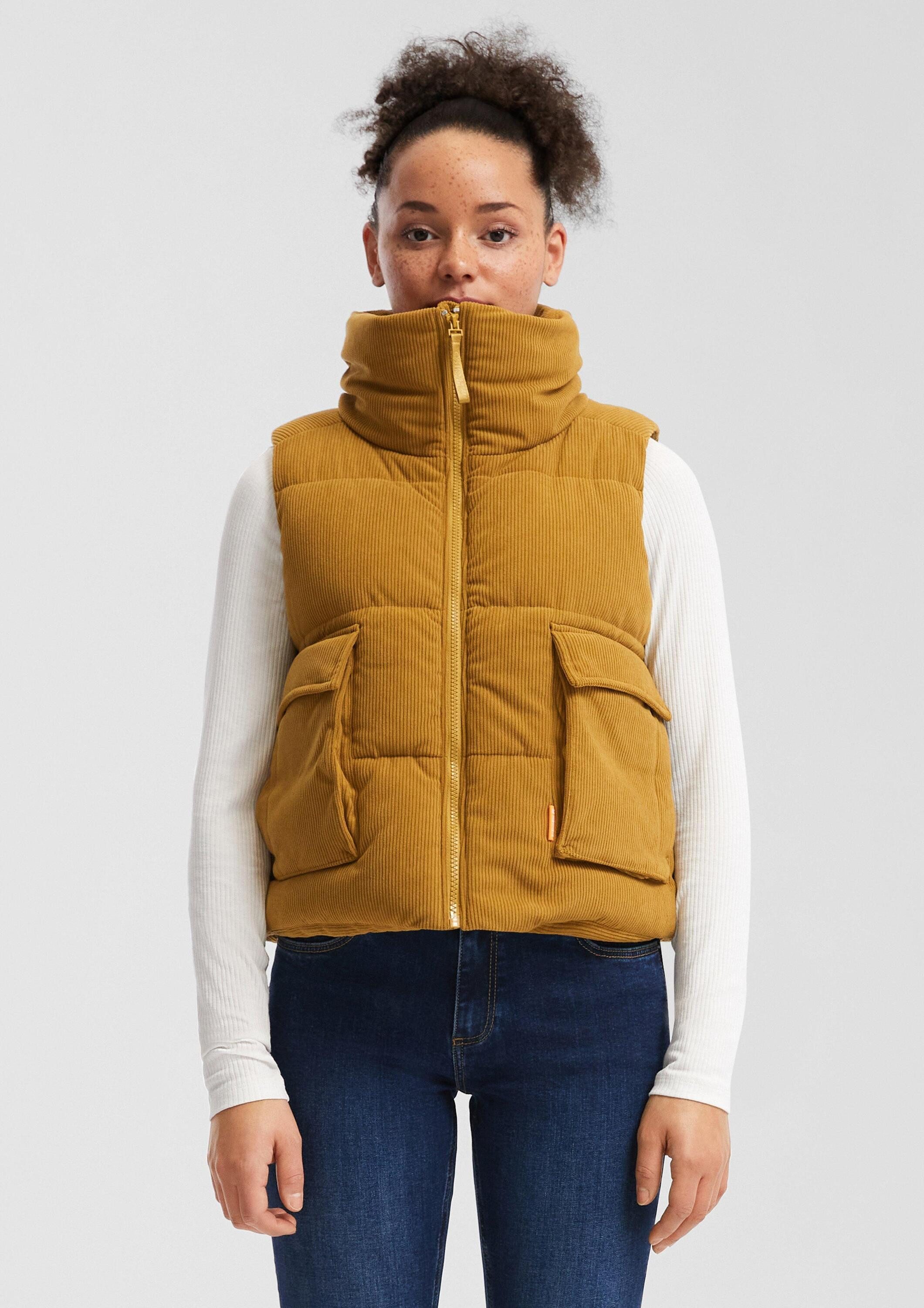 QS Outdoorjacke Outdoor-Weste Outdoor-Weste aus Cord günstig online kaufen