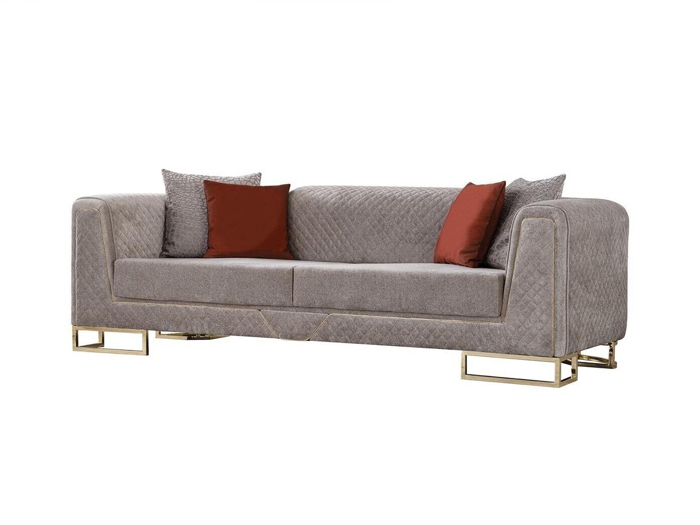 Luxus Polster Ecksofa Dreisitzer Einrichtung xxl 240cm, Europa JVmoebel Sofa Made Couch in Möbel