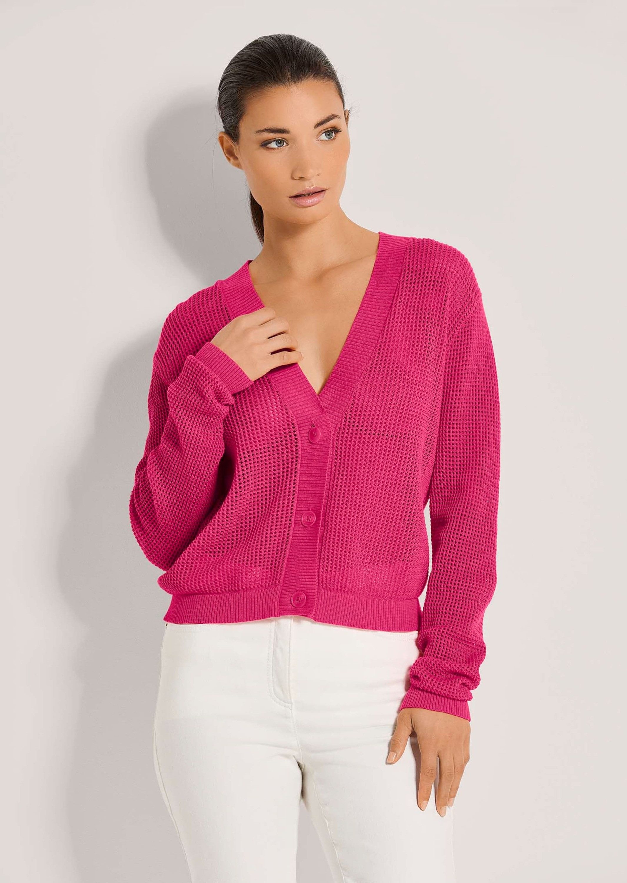 MADELEINE Strickjacke Kurze Ajour-Strickjacke günstig online kaufen