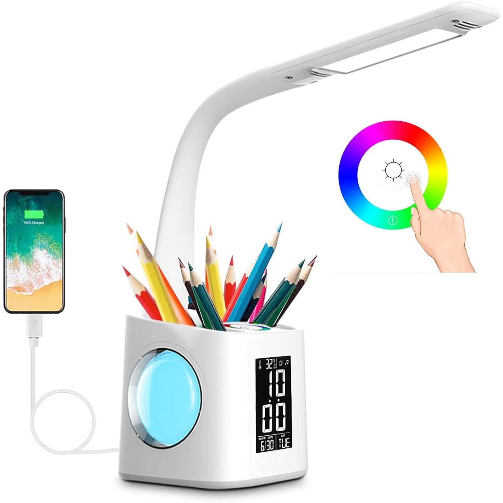 REDOM Schreibtischlampe LED Tischleuchte Leselampe mit günstig online kaufen
