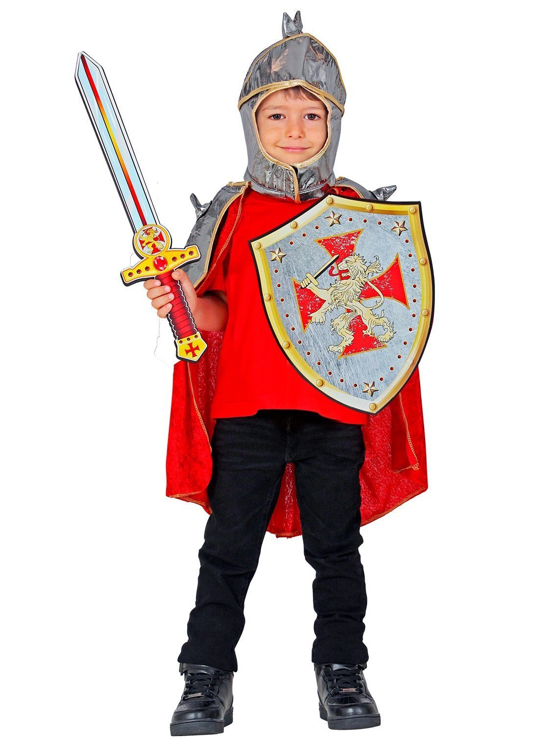 Widdmann Kostüm Kreuzritter Schwert & Schild, Die richtige Bewaffnung für edle Ritter!
