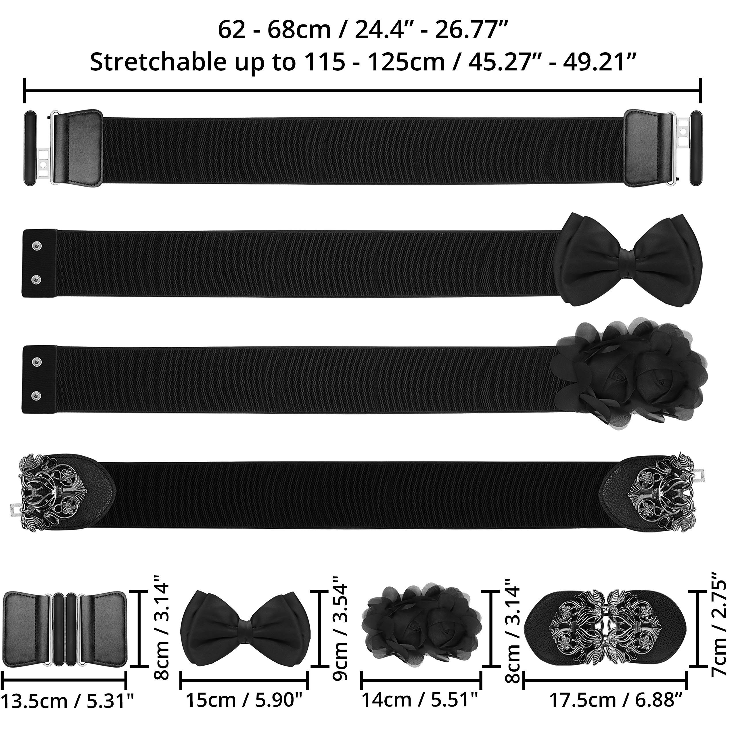 Belle Vous Hüftgürtel Damen Taillengürtel Retro Stretch - 4 Designs (4-St) günstig online kaufen